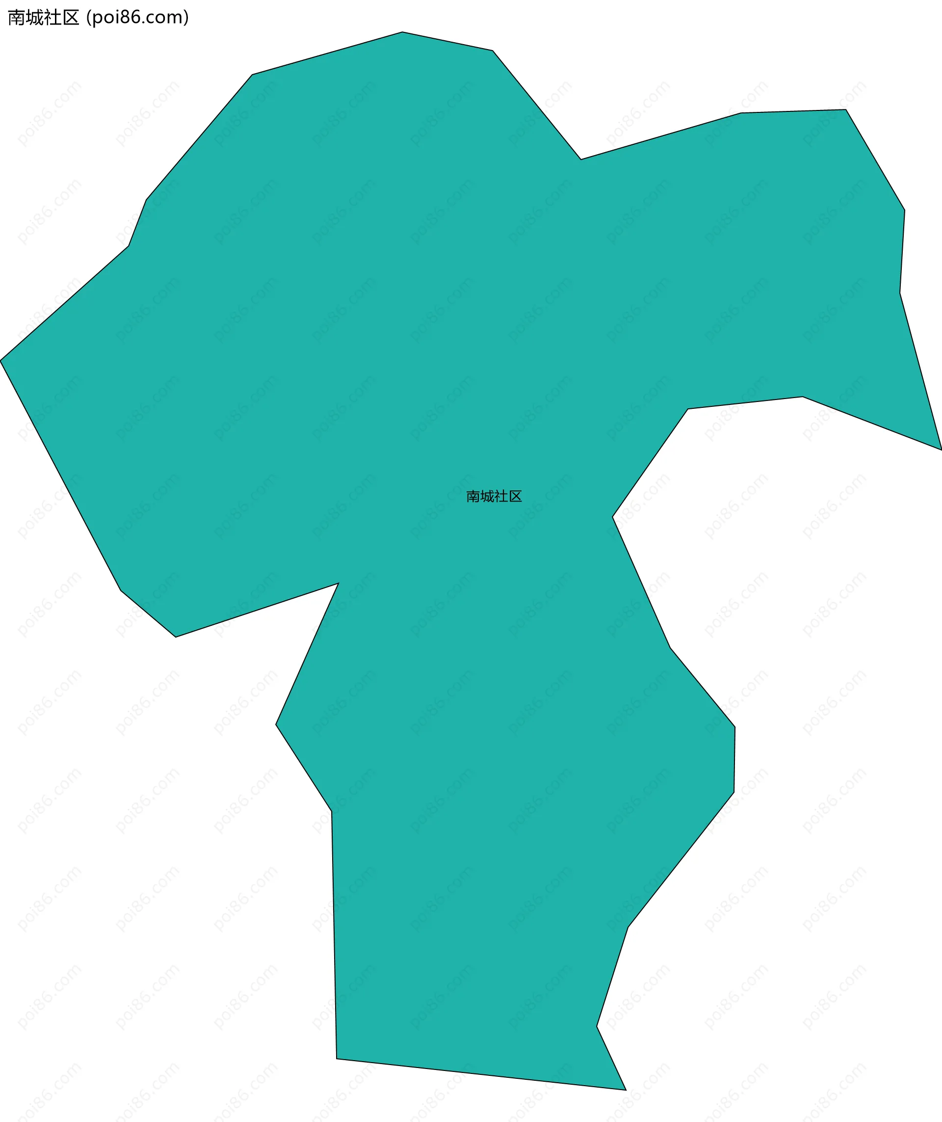 南城社区边界地图