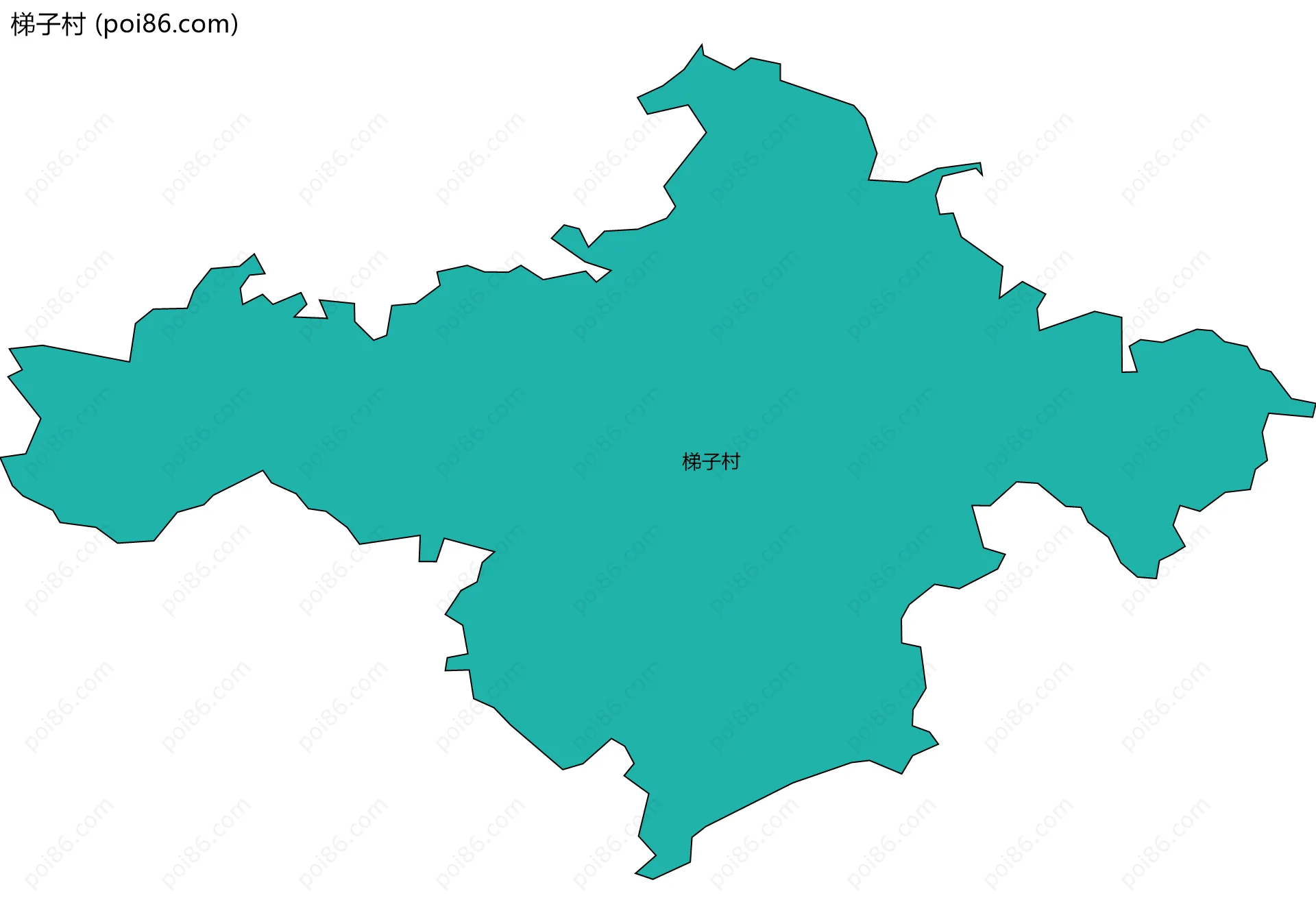 梯子村边界地图