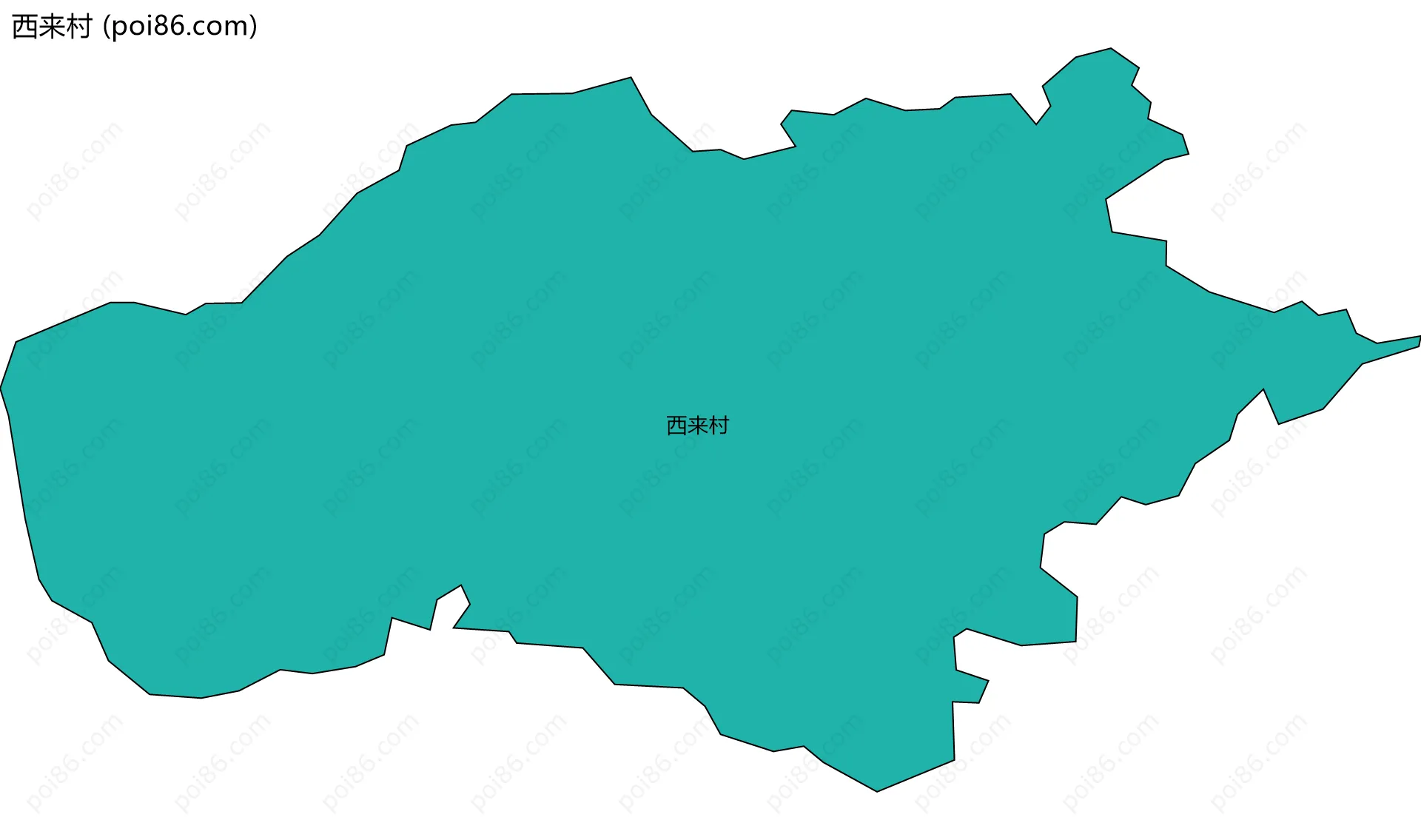 西来村边界地图