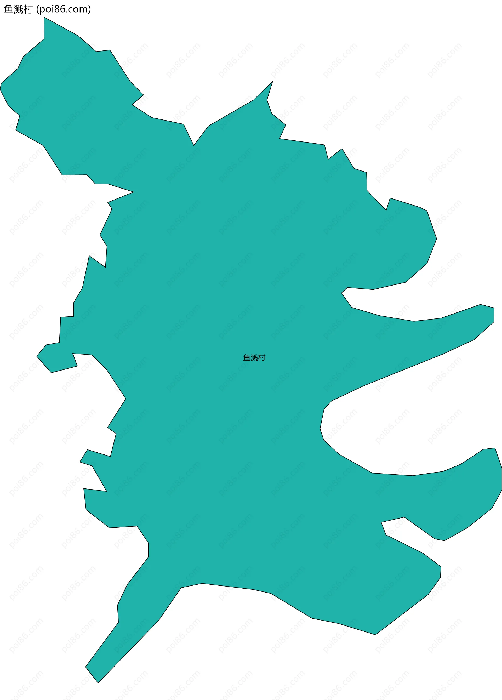 鱼溅村边界地图