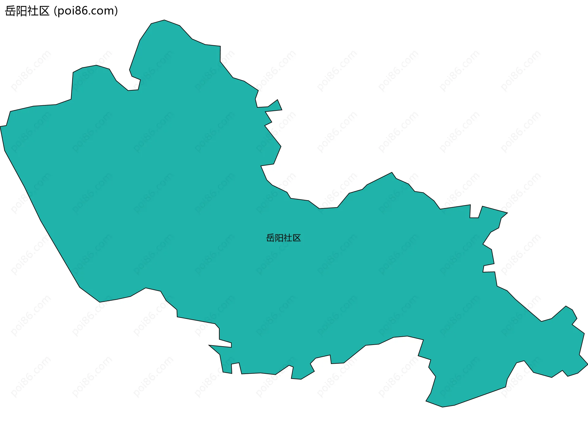 岳阳社区边界地图