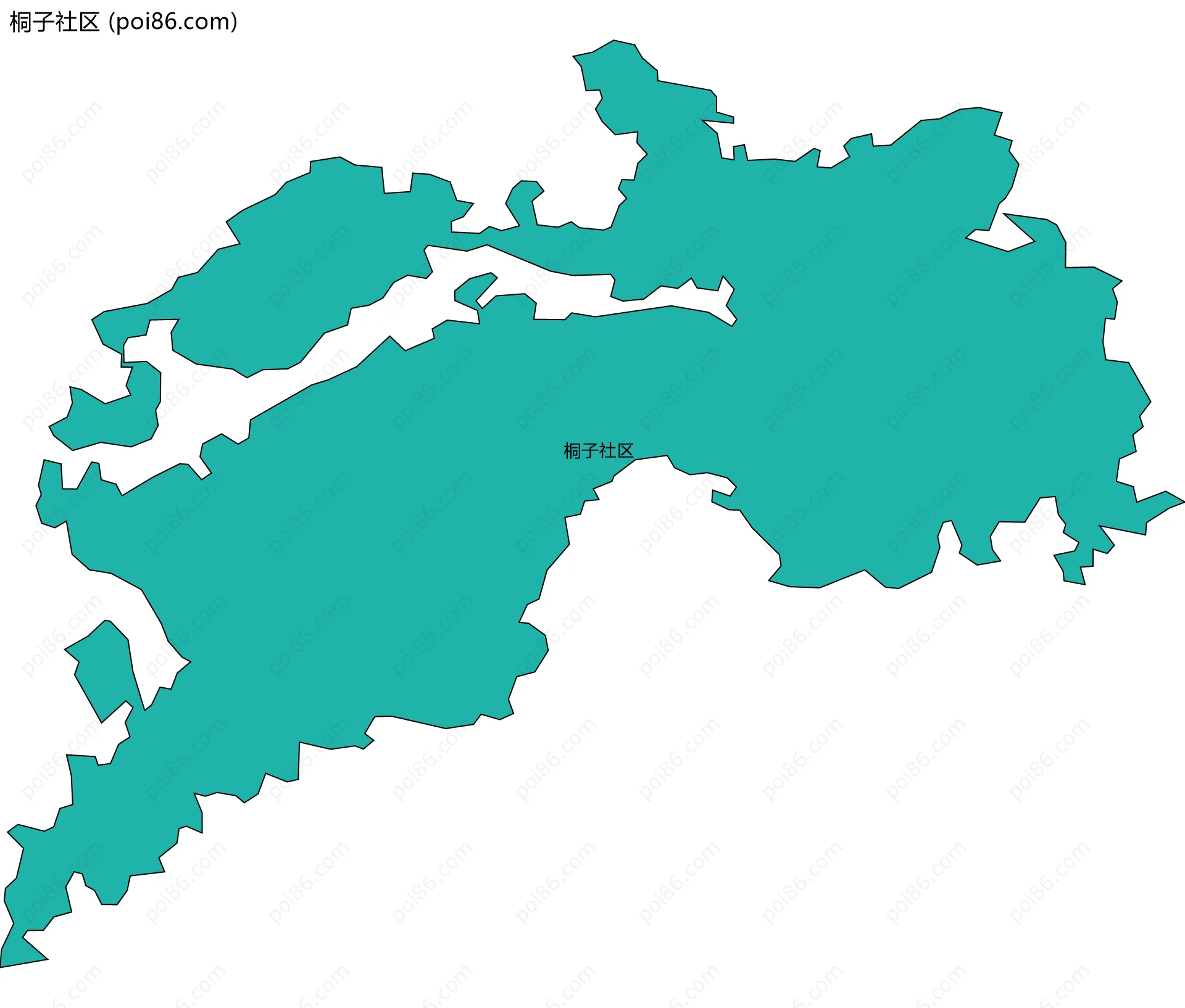 桐子社区边界地图
