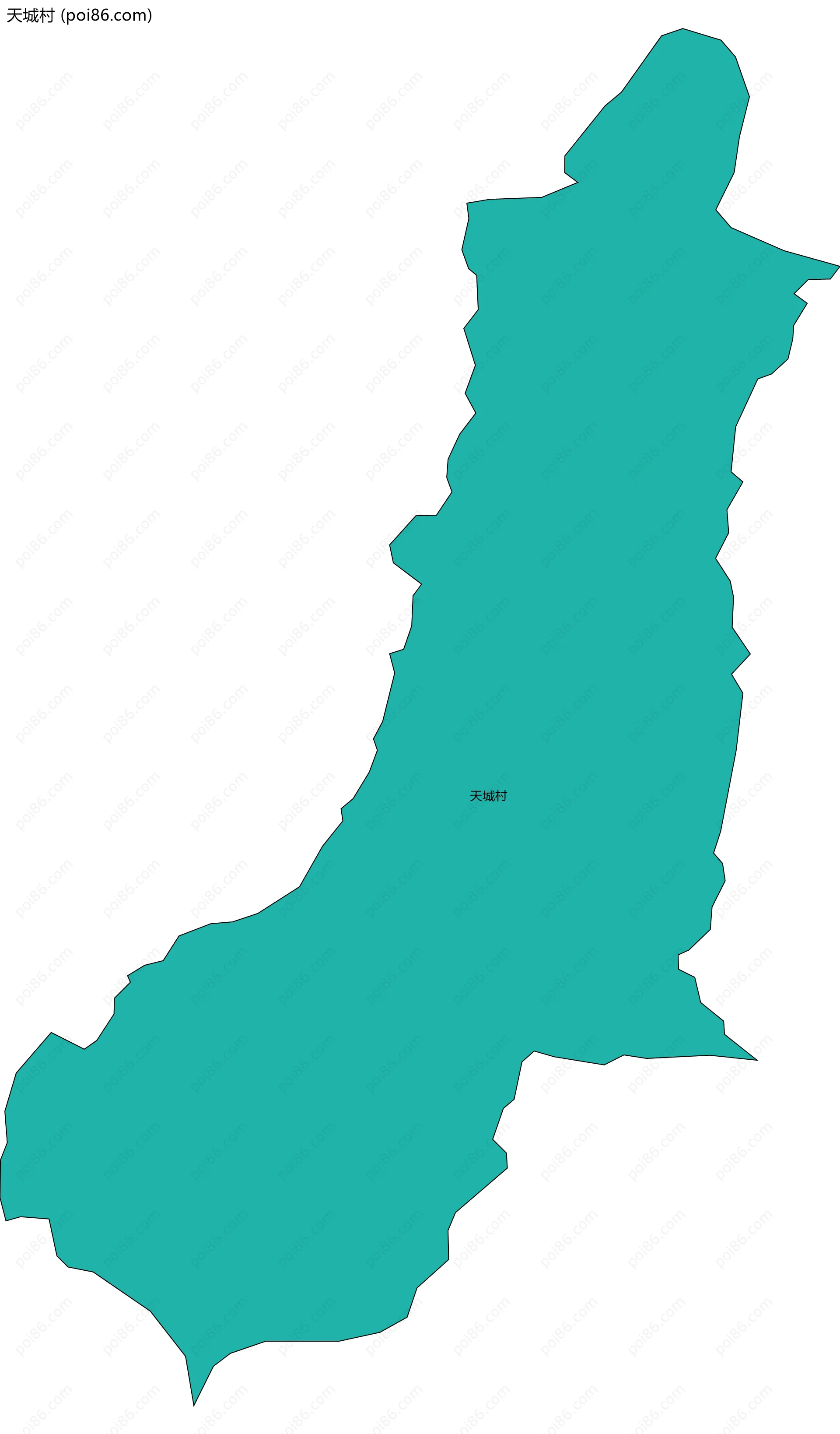 天城村边界地图