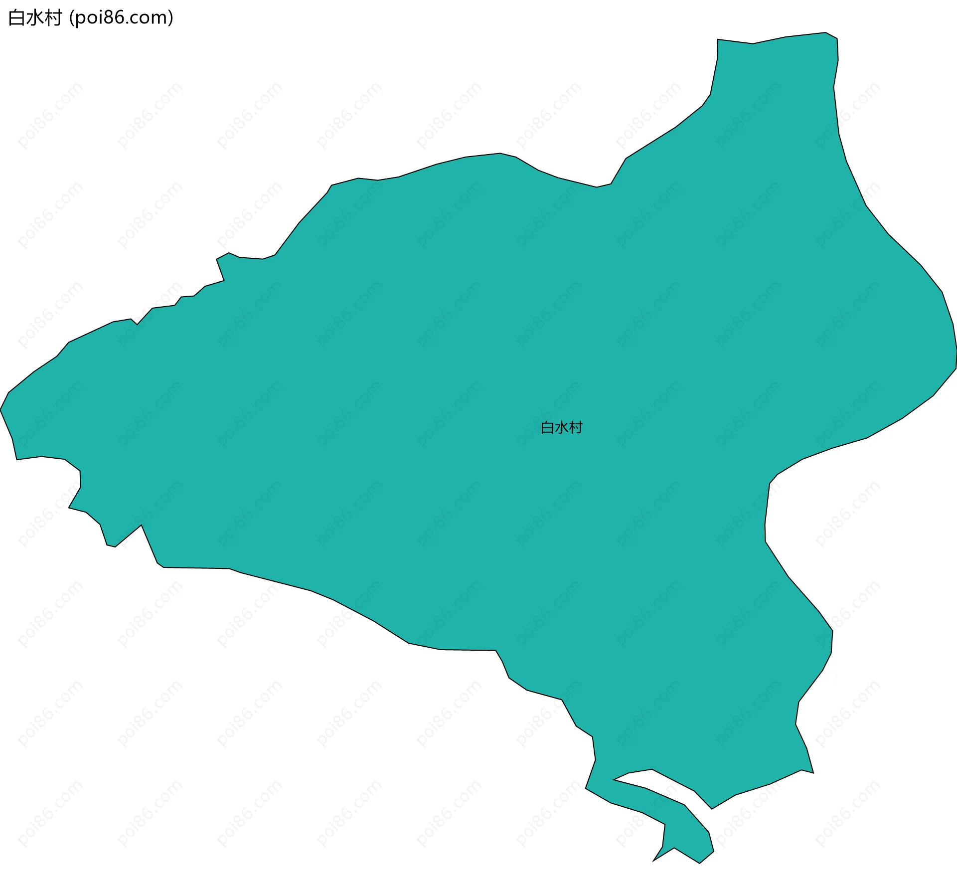 白水村边界地图