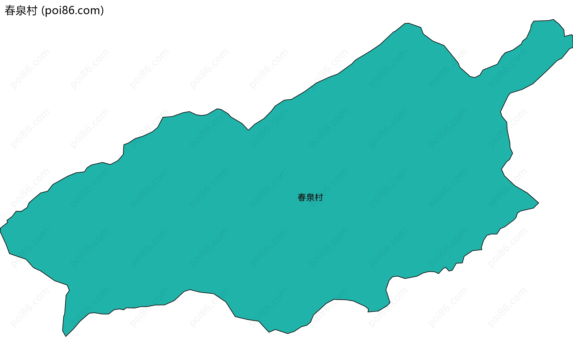 春泉村边界地图
