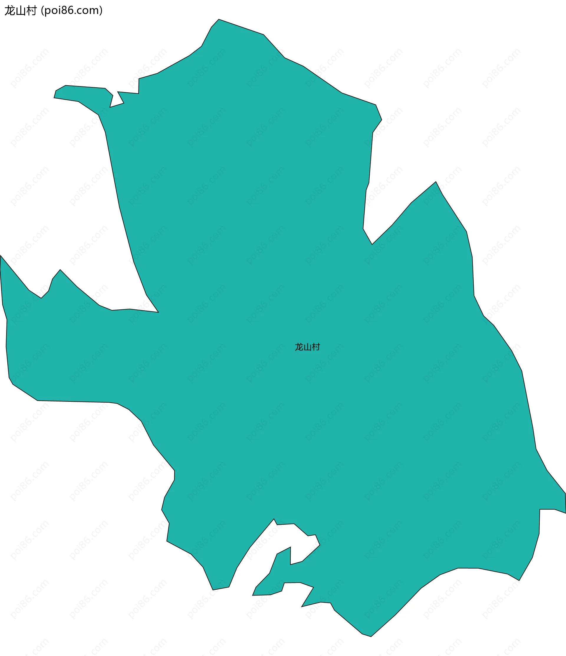 龙山村边界地图