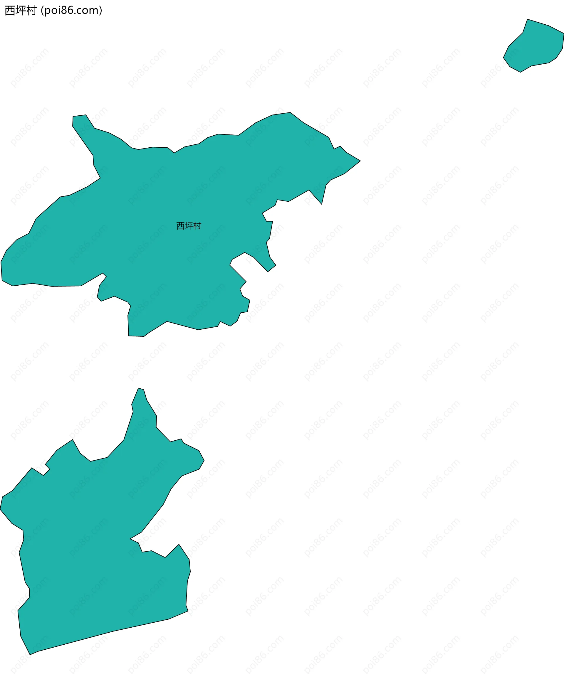 西坪村边界地图