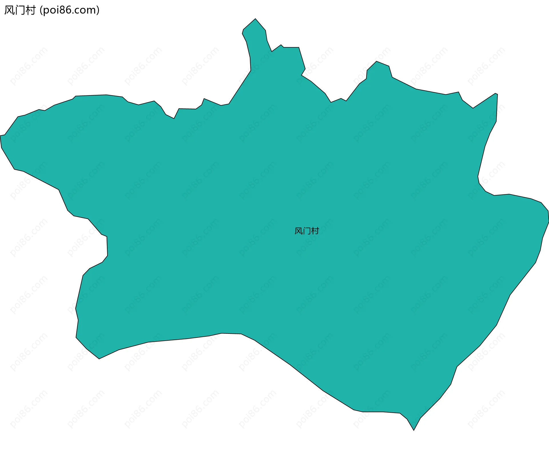 风门村边界地图