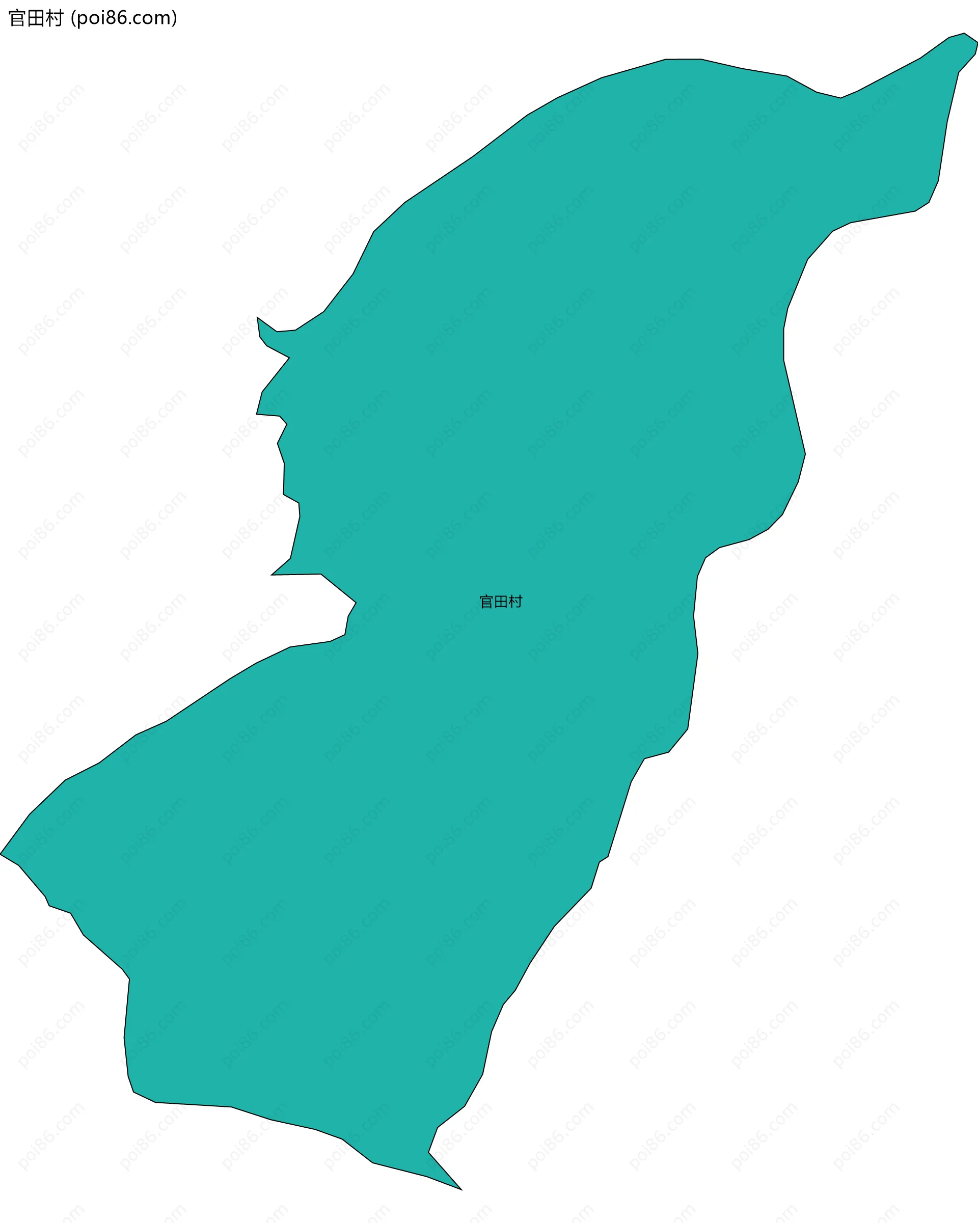 官田村边界地图