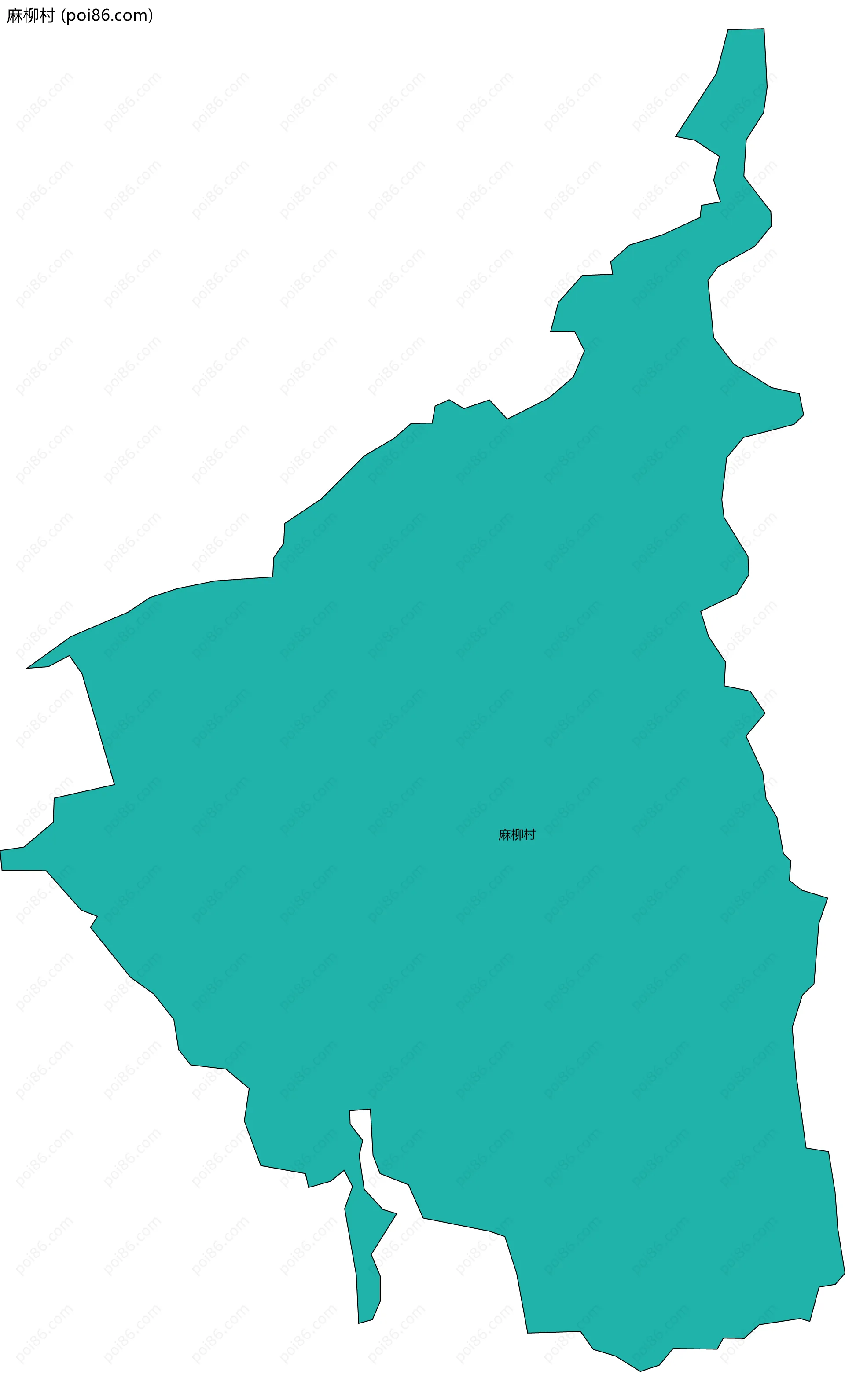 麻柳村边界地图