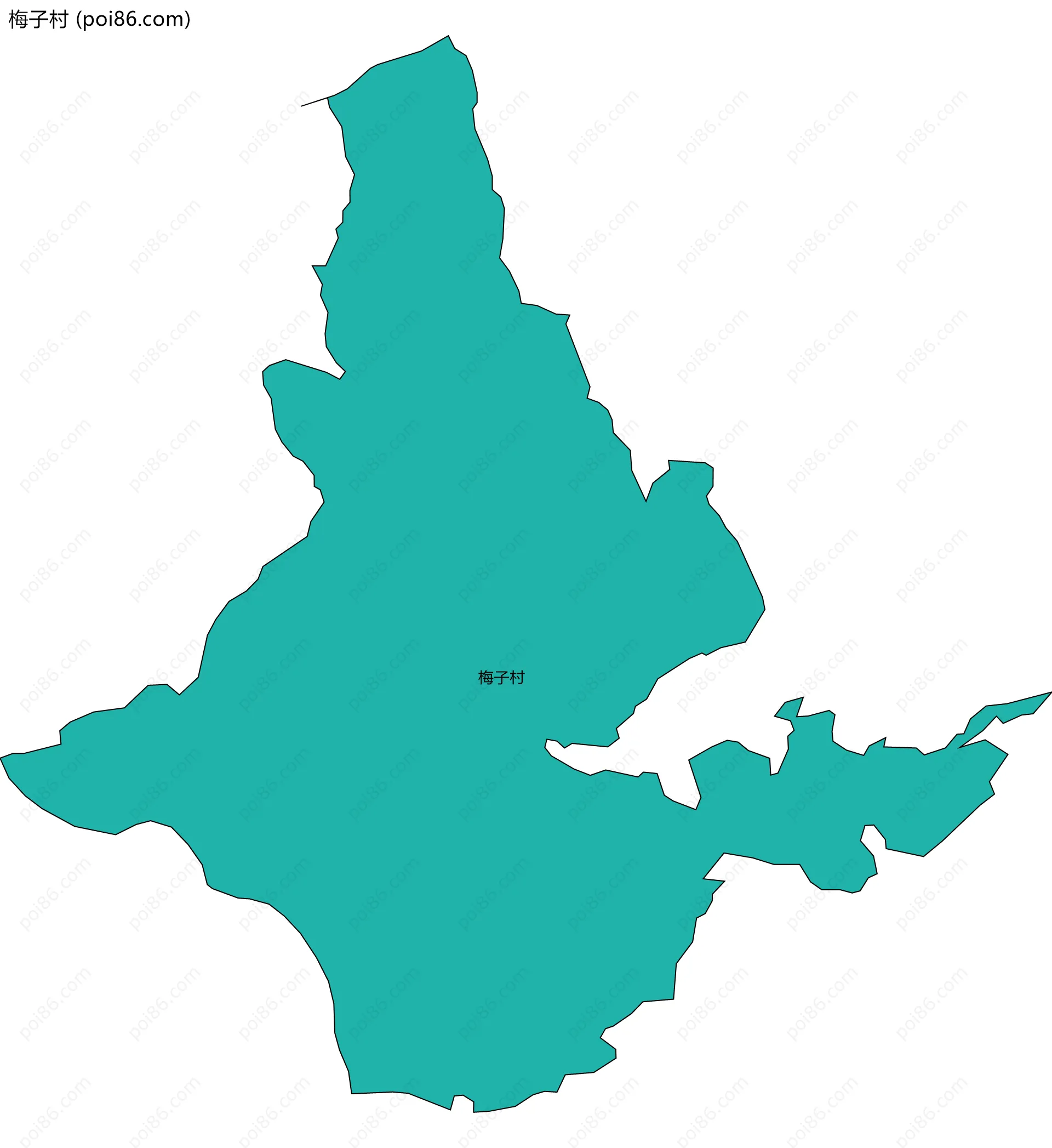 梅子村边界地图