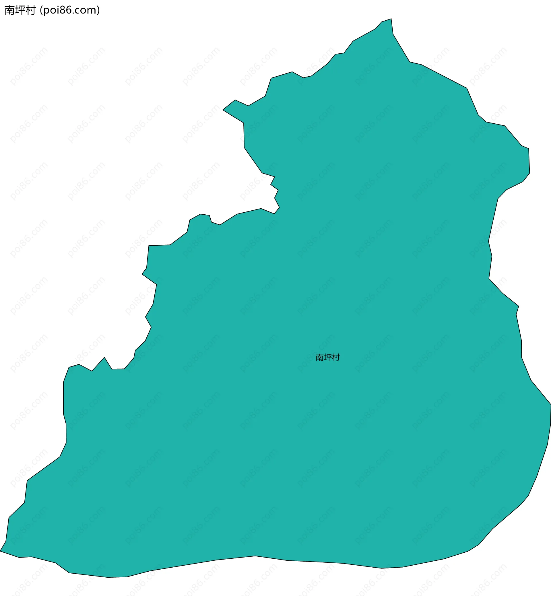 南坪村边界地图