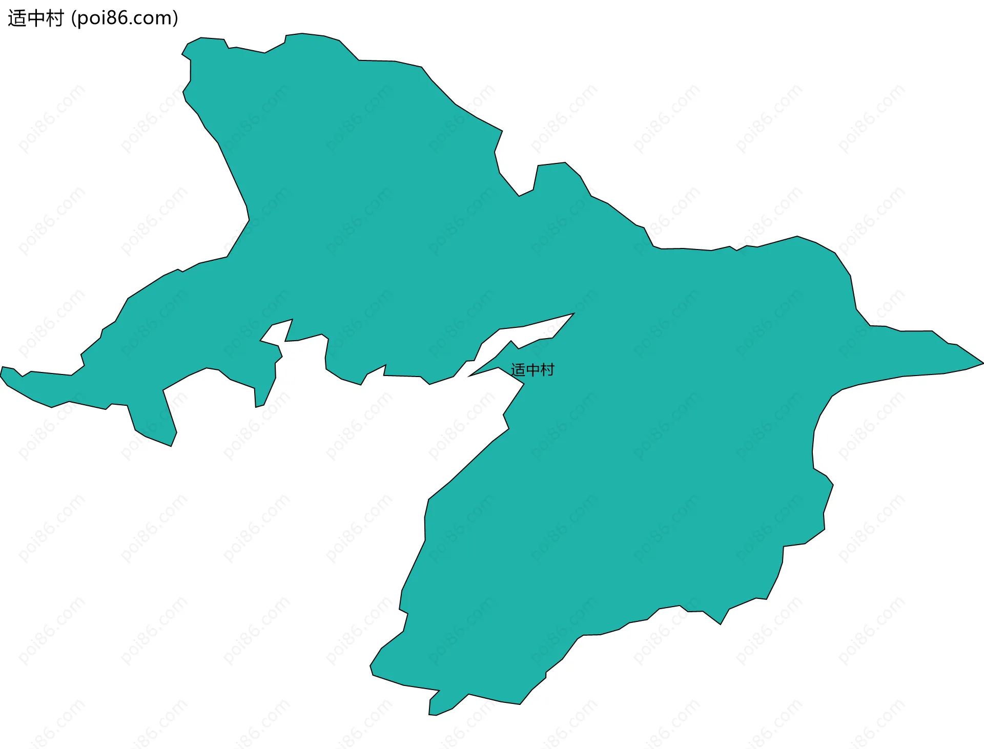 适中村边界地图