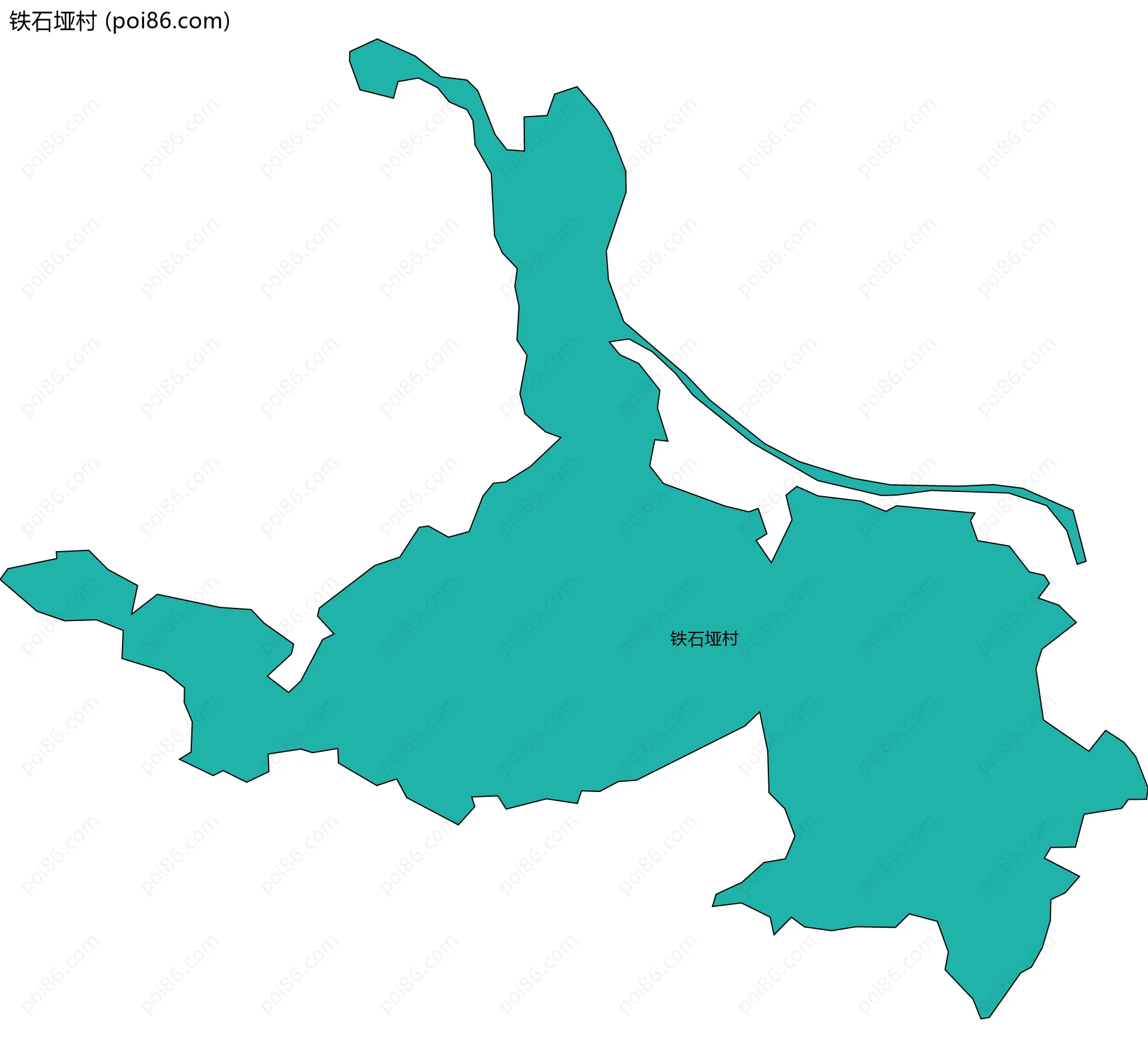 铁石垭村边界地图