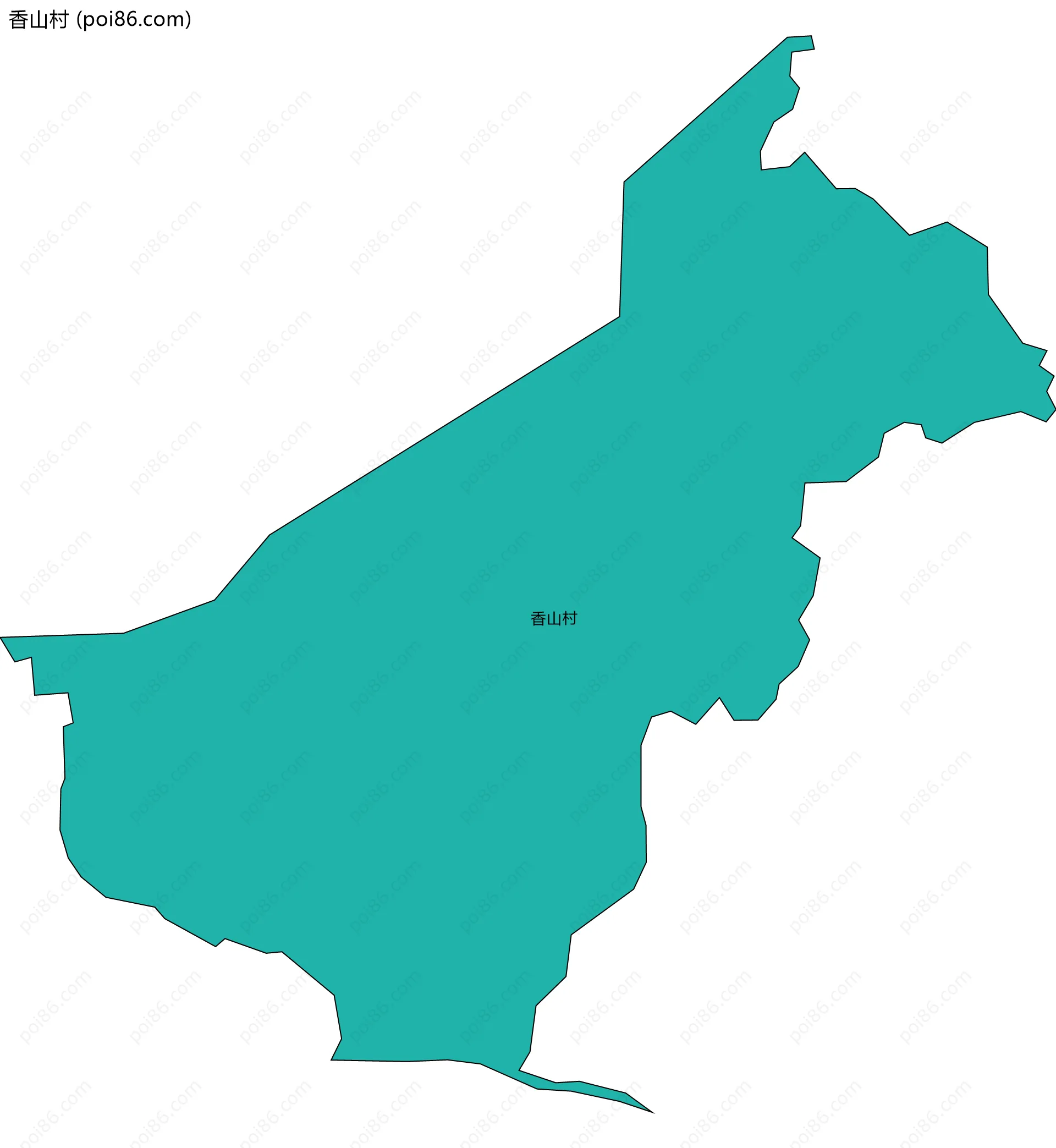 香山村边界地图