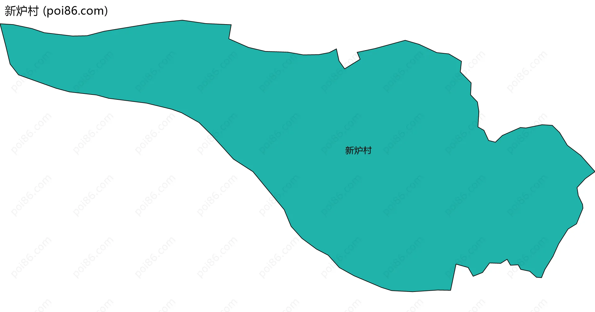 新炉村边界地图