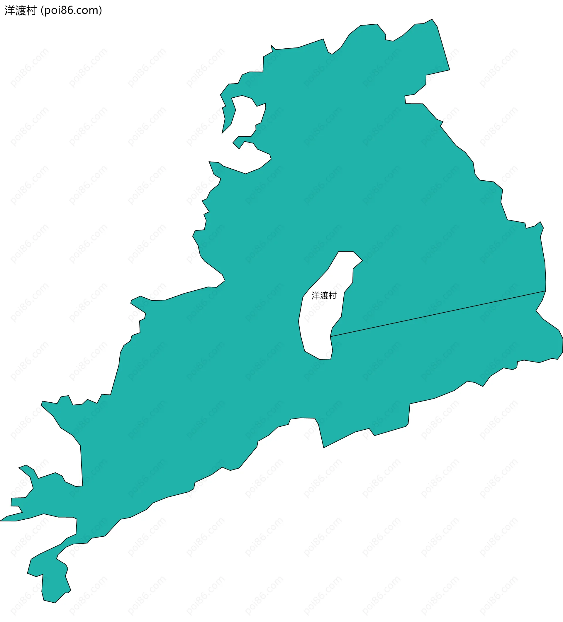 洋渡村边界地图