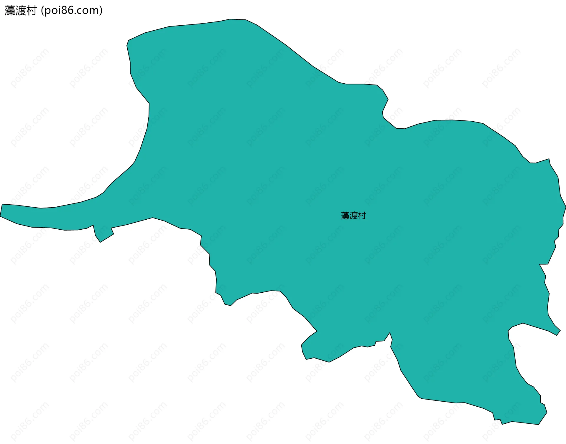 藻渡村边界地图