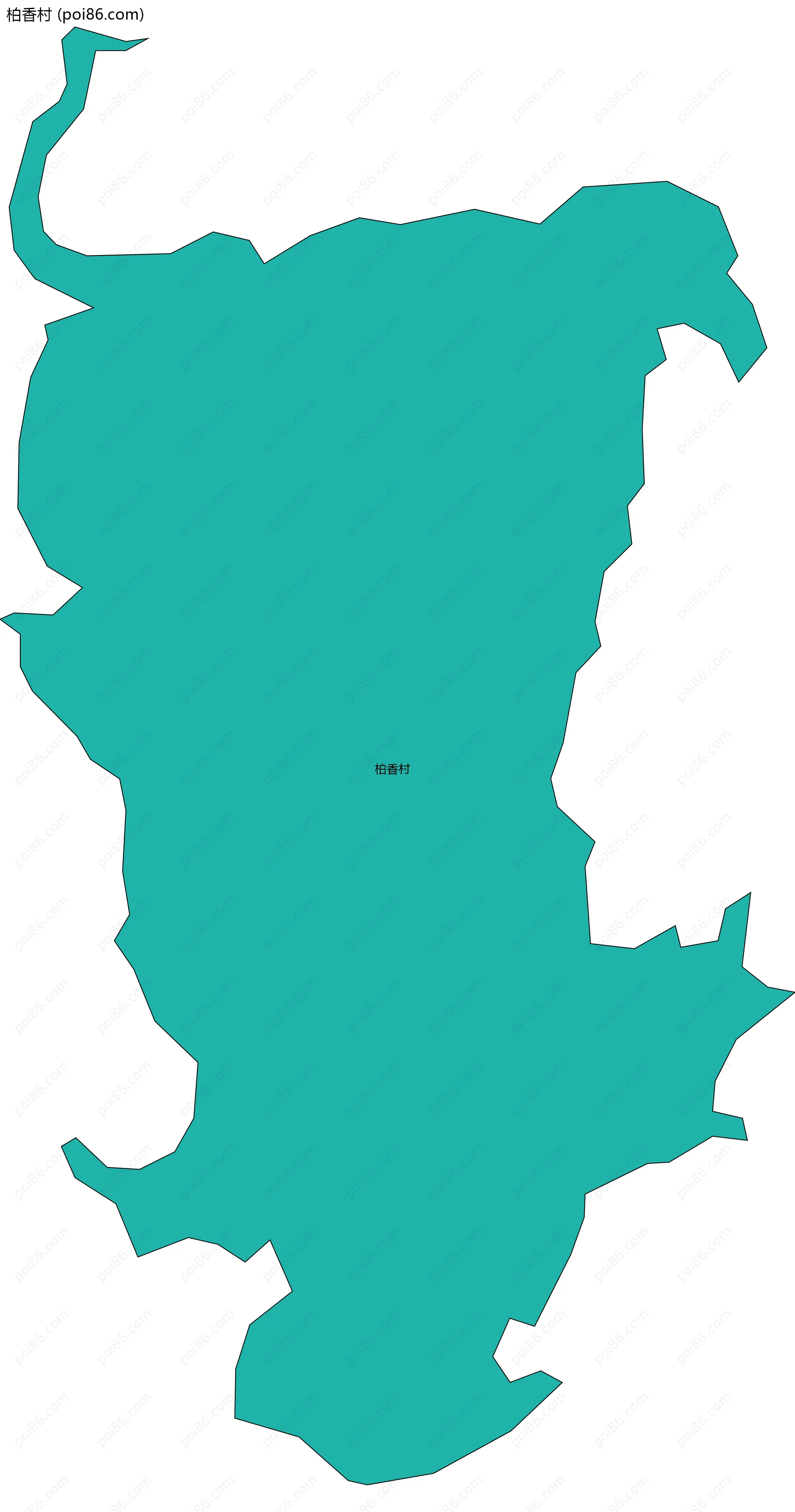 柏香村边界地图