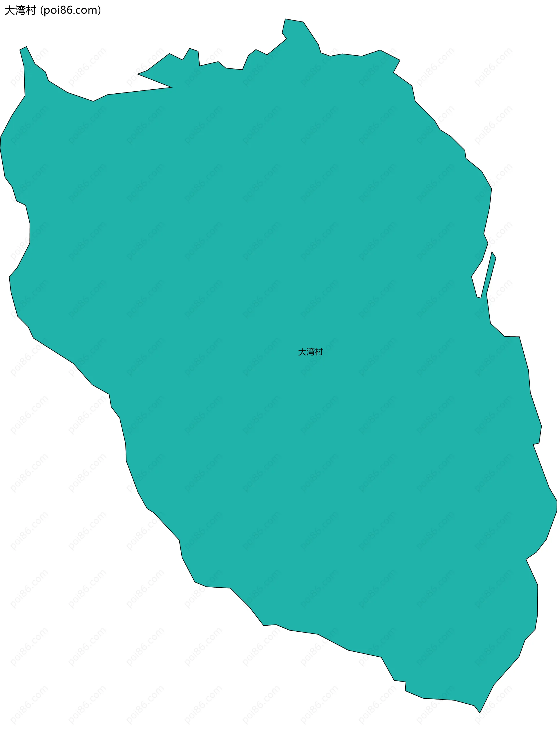 大湾村边界地图