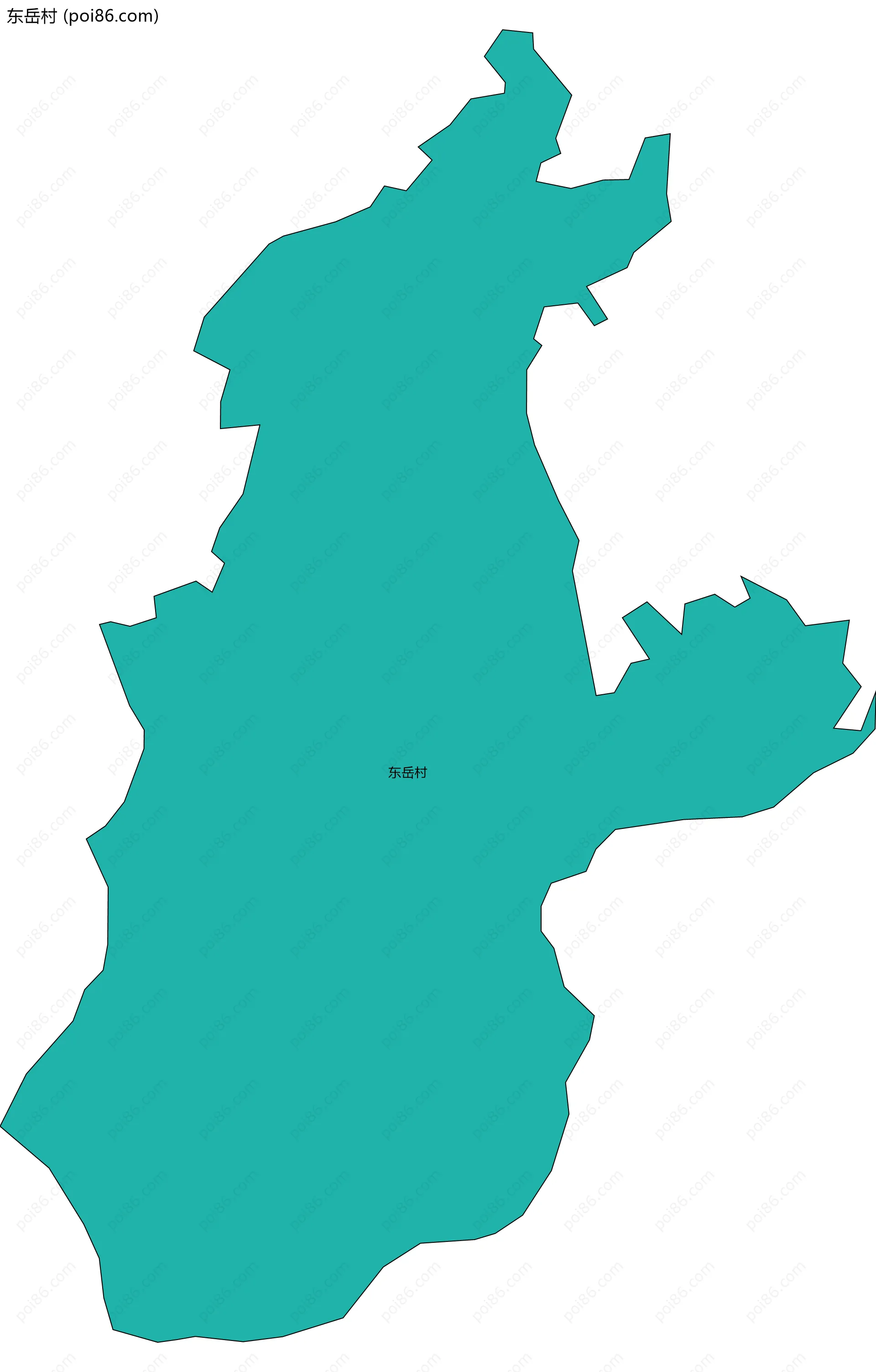 东岳村边界地图