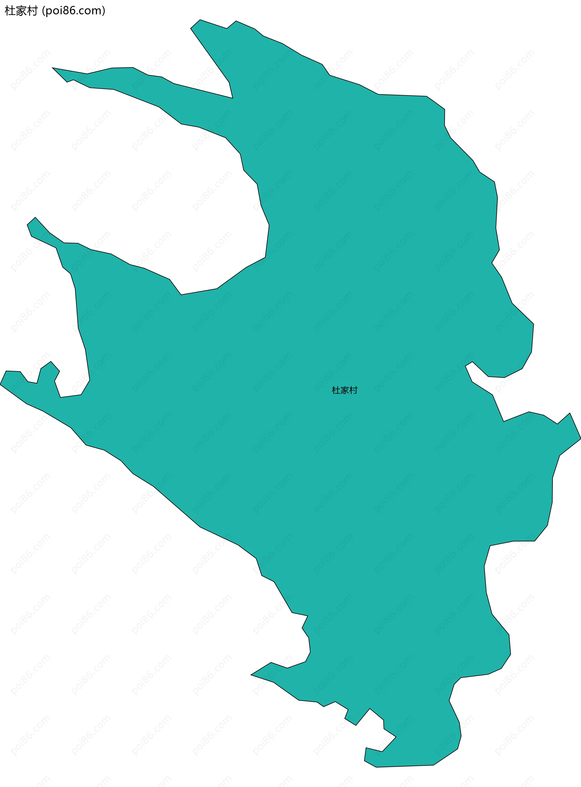 杜家村边界地图