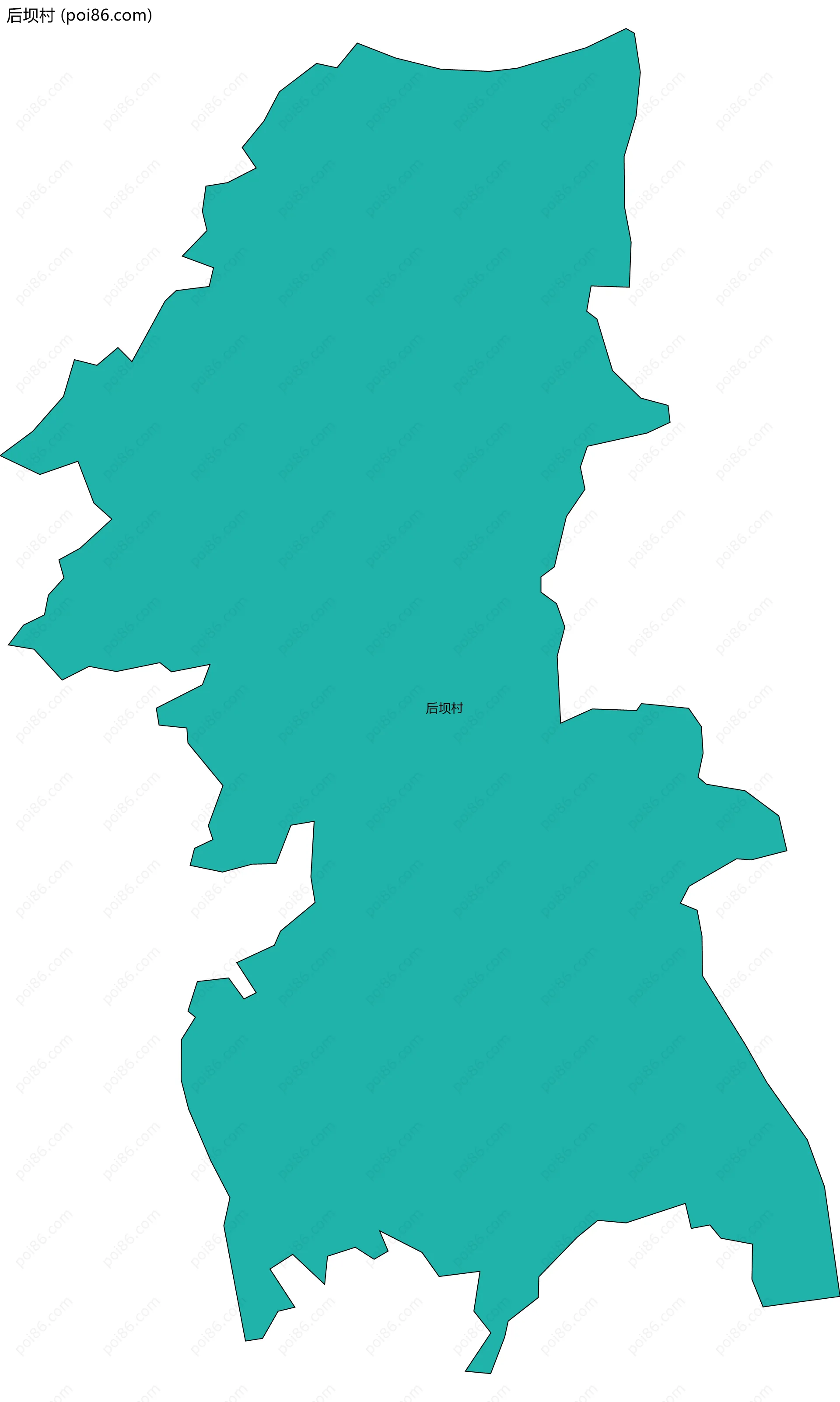 后坝村边界地图