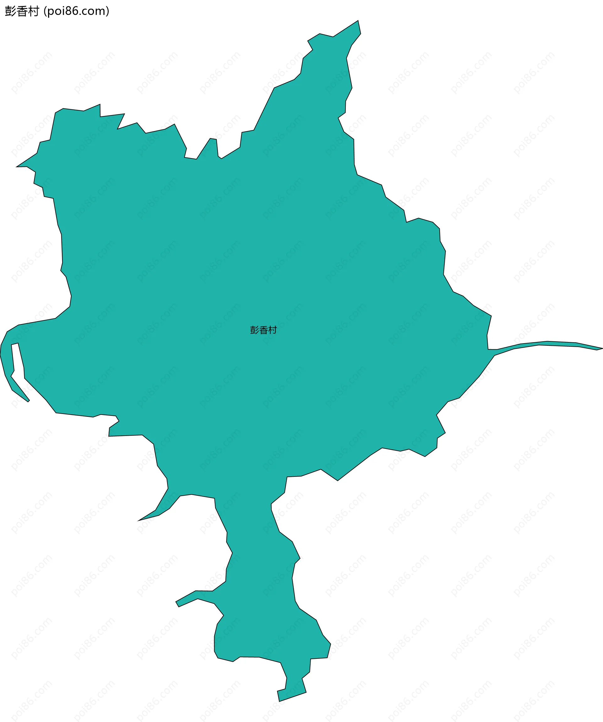 彭香村边界地图