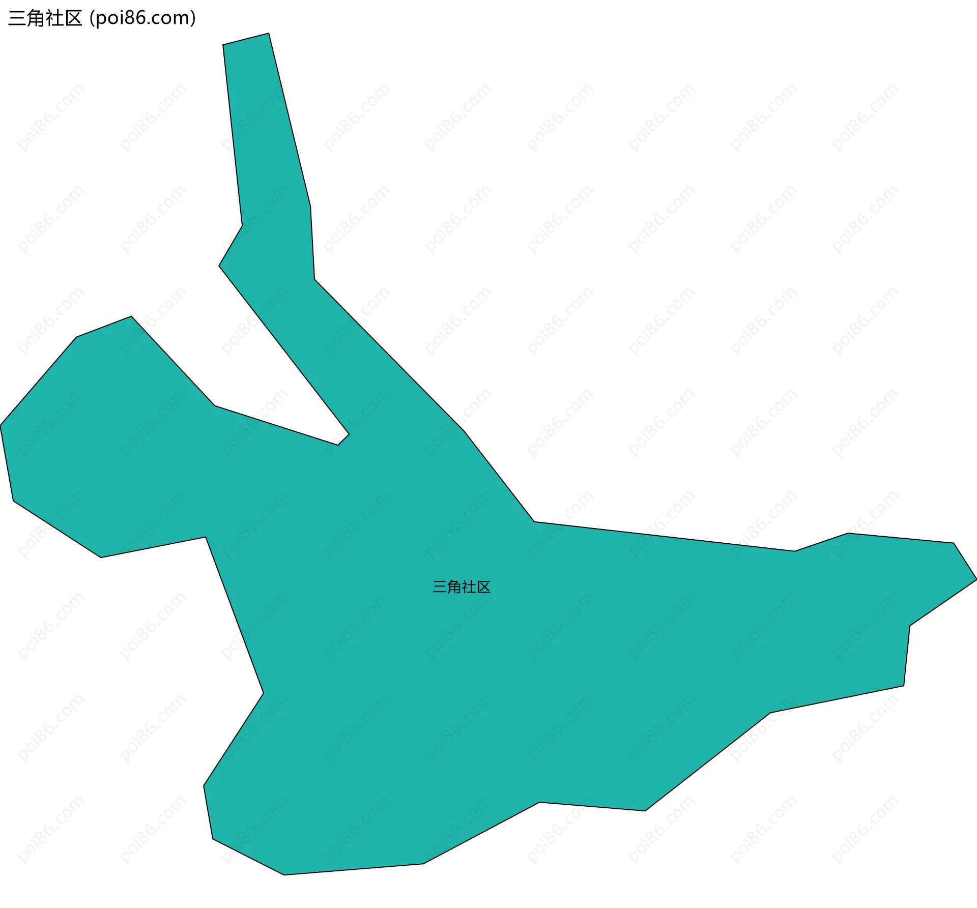 三角社区边界地图