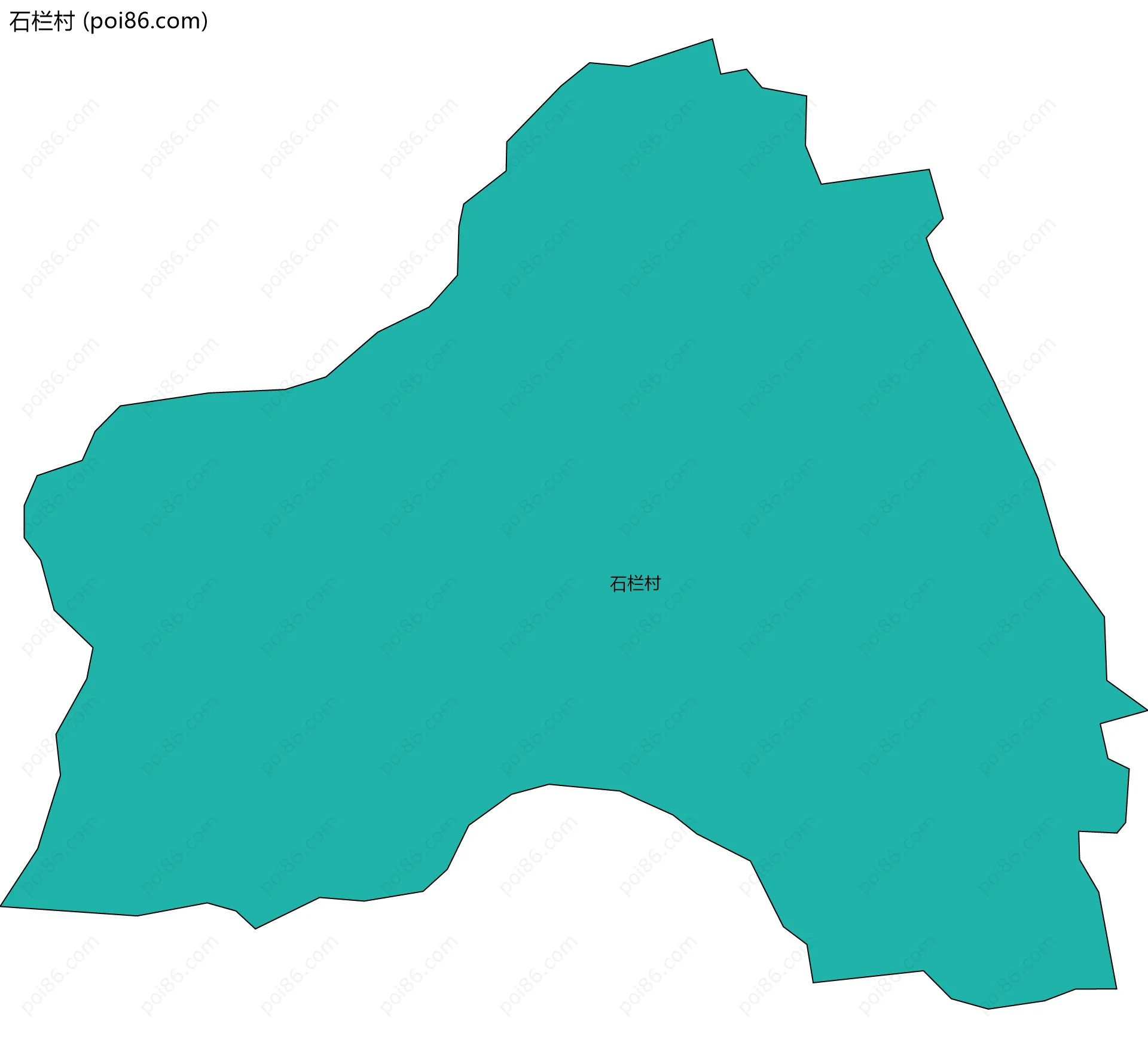 石栏村边界地图