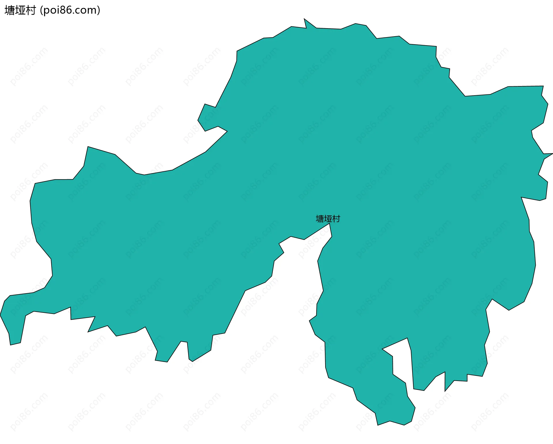 塘垭村边界地图