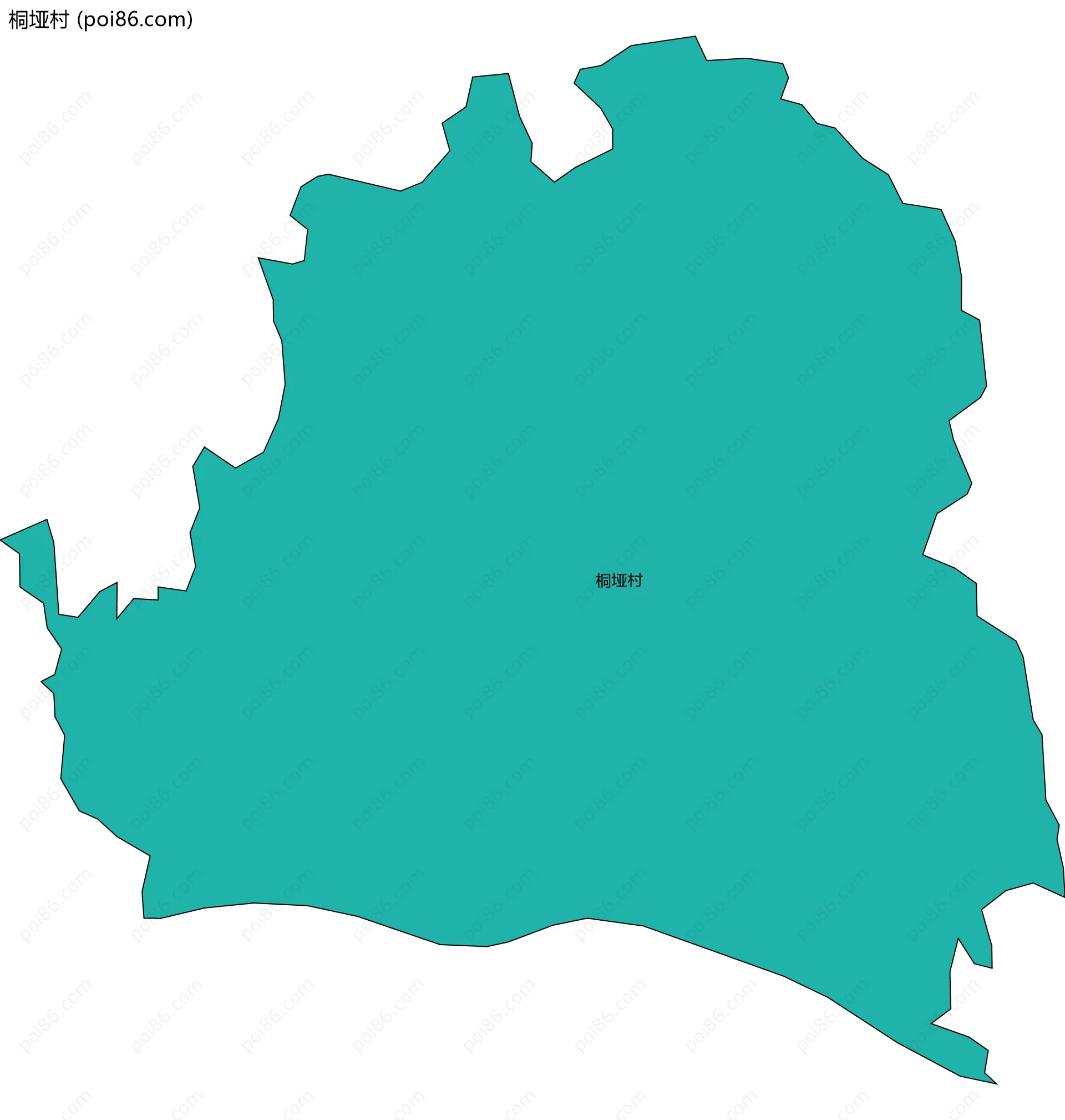 桐垭村边界地图