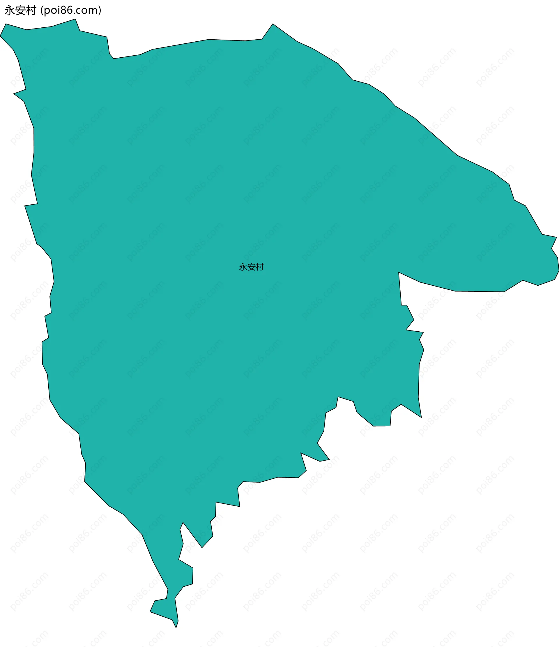 永安村边界地图