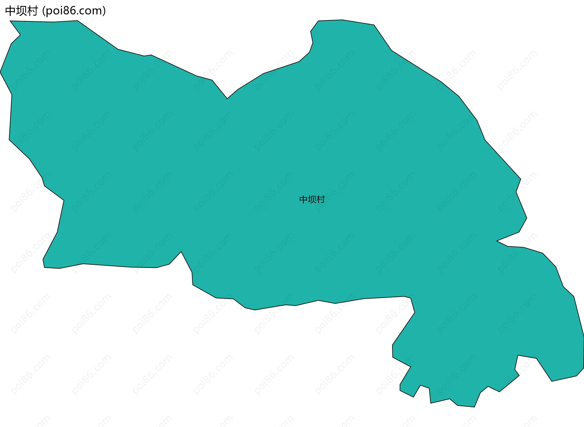 中坝村边界地图