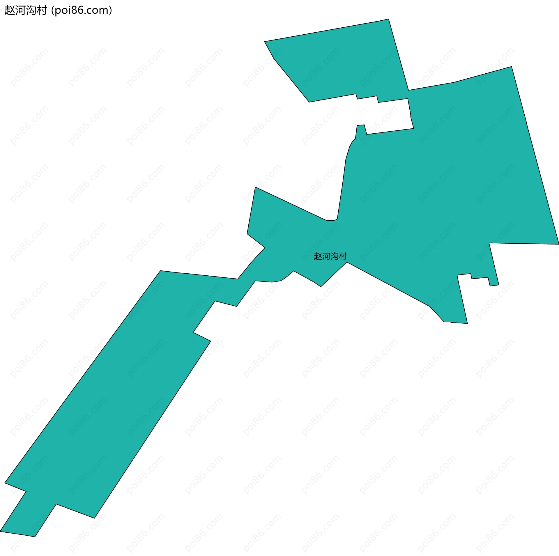 赵河沟村边界地图