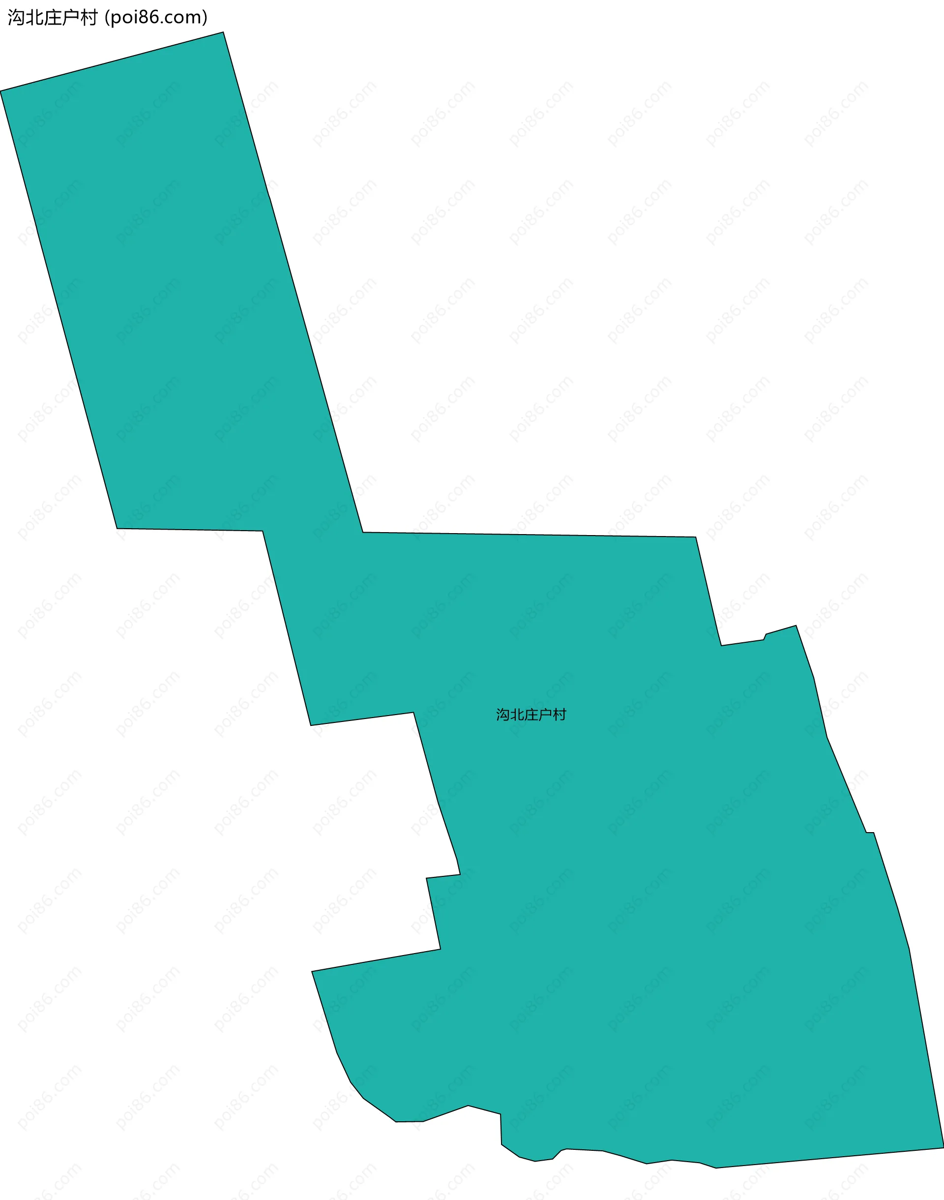 沟北庄户村边界地图