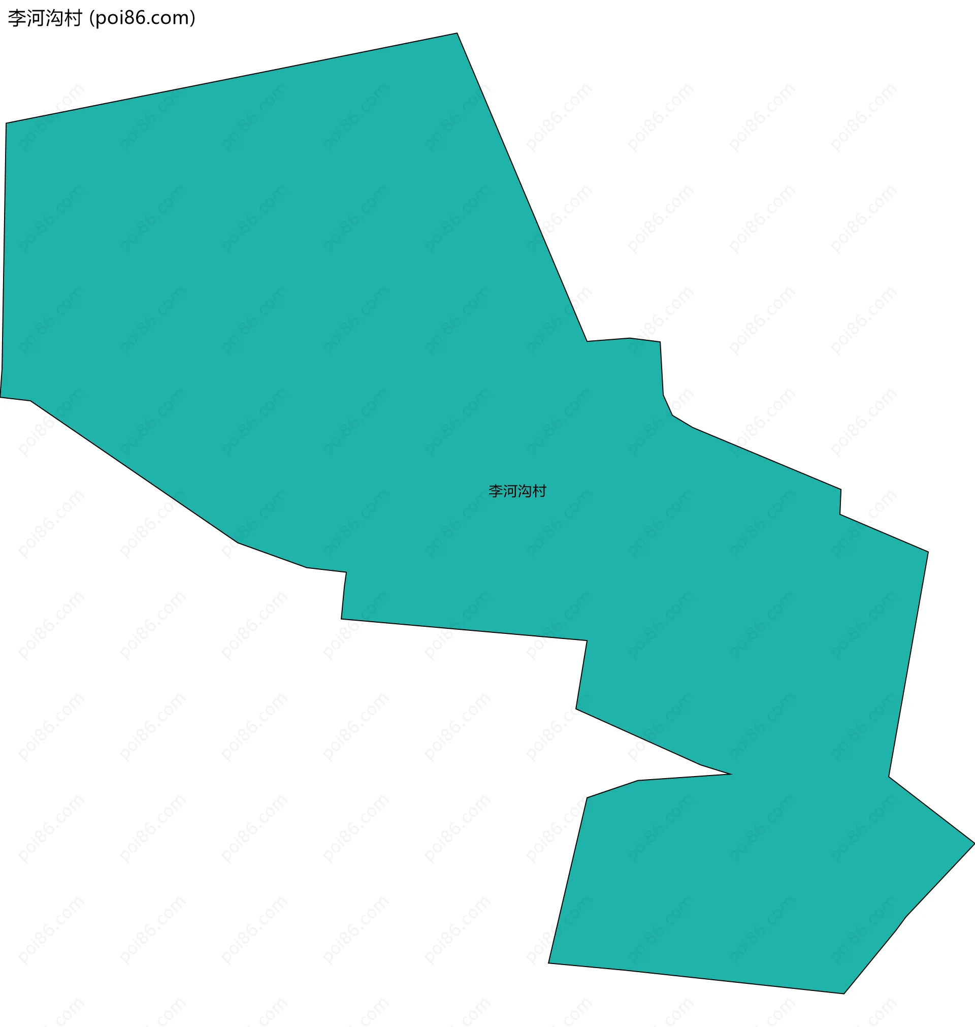 李河沟村边界地图