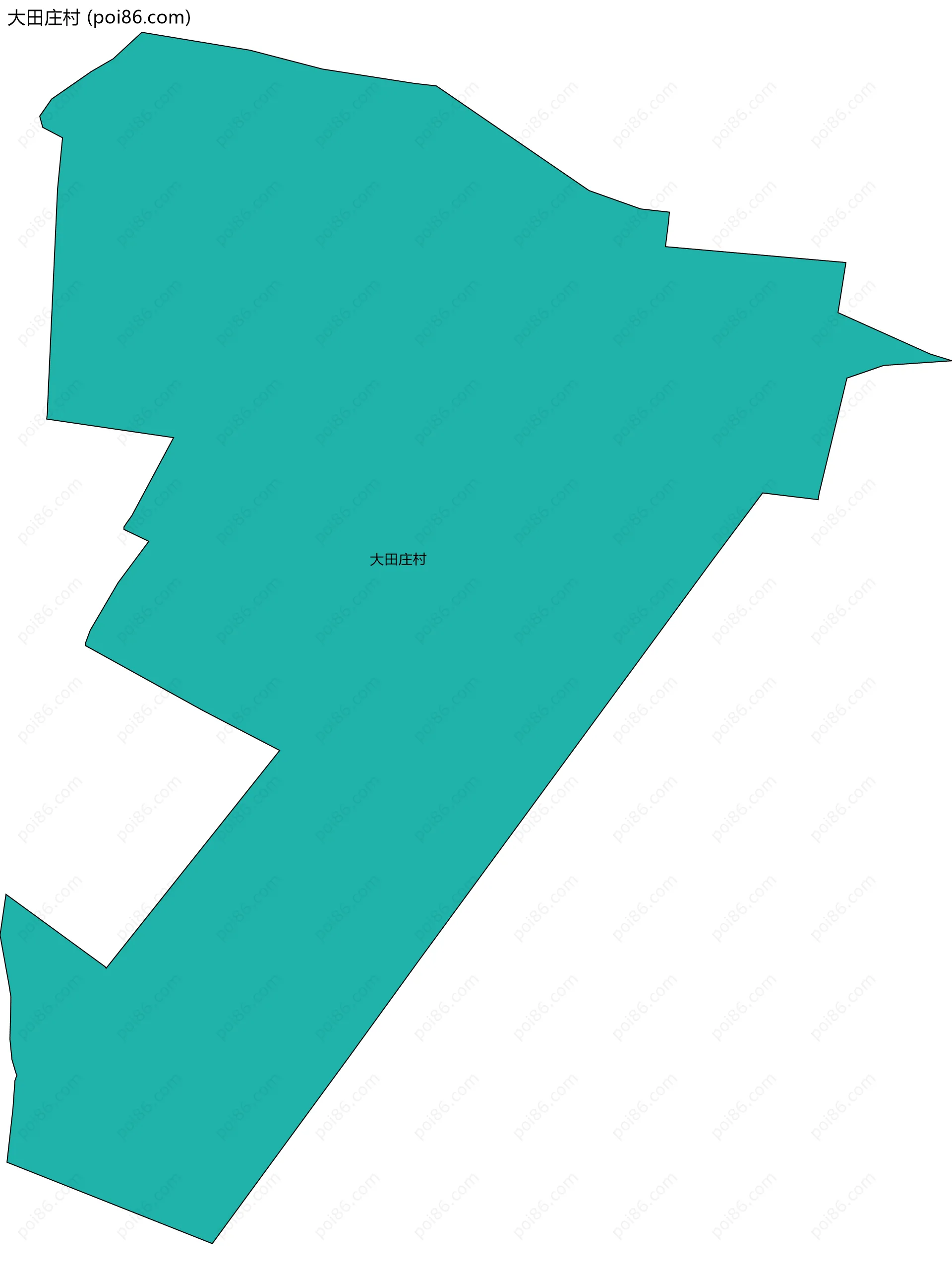 大田庄村边界地图