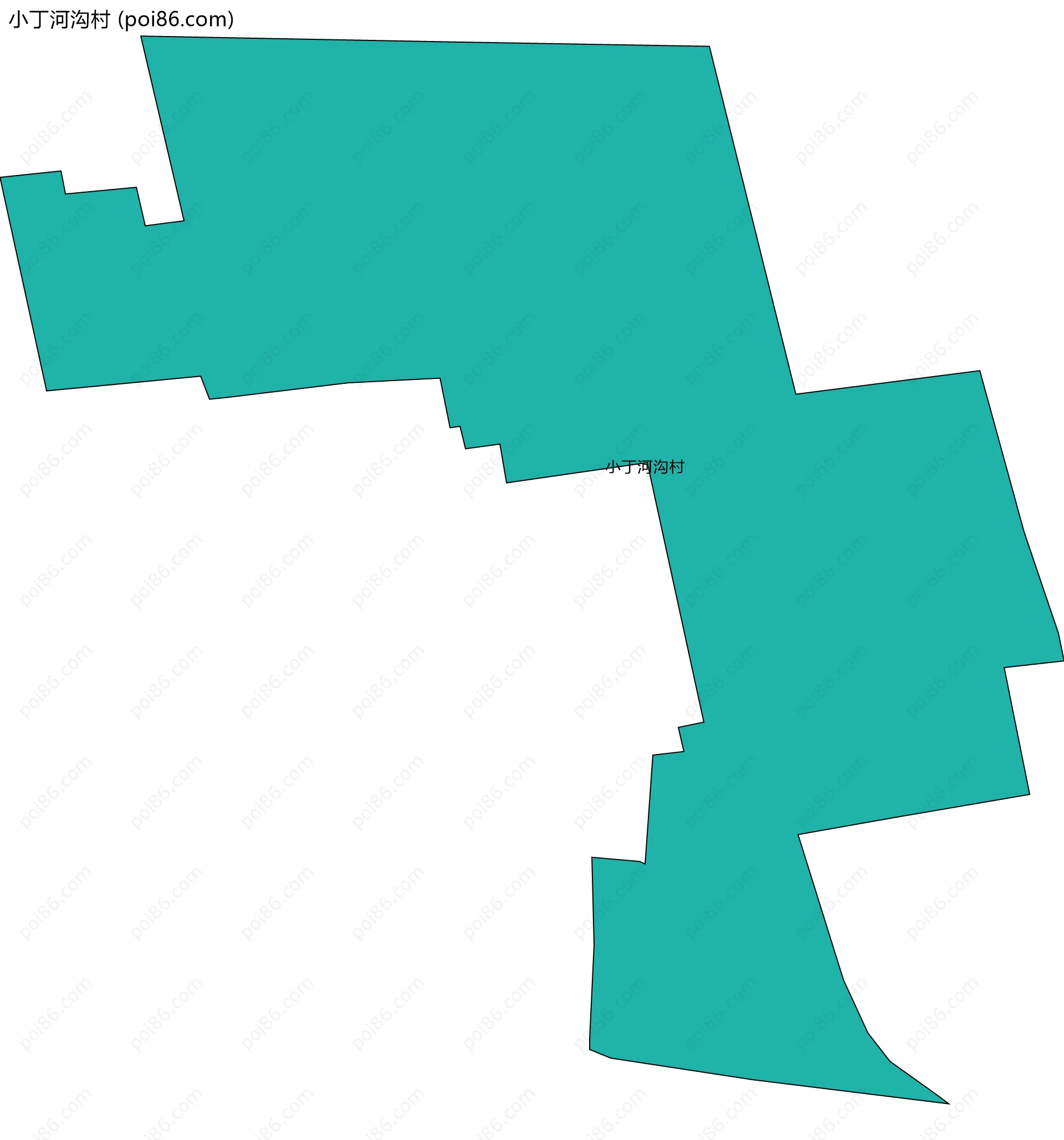 小丁河沟村边界地图