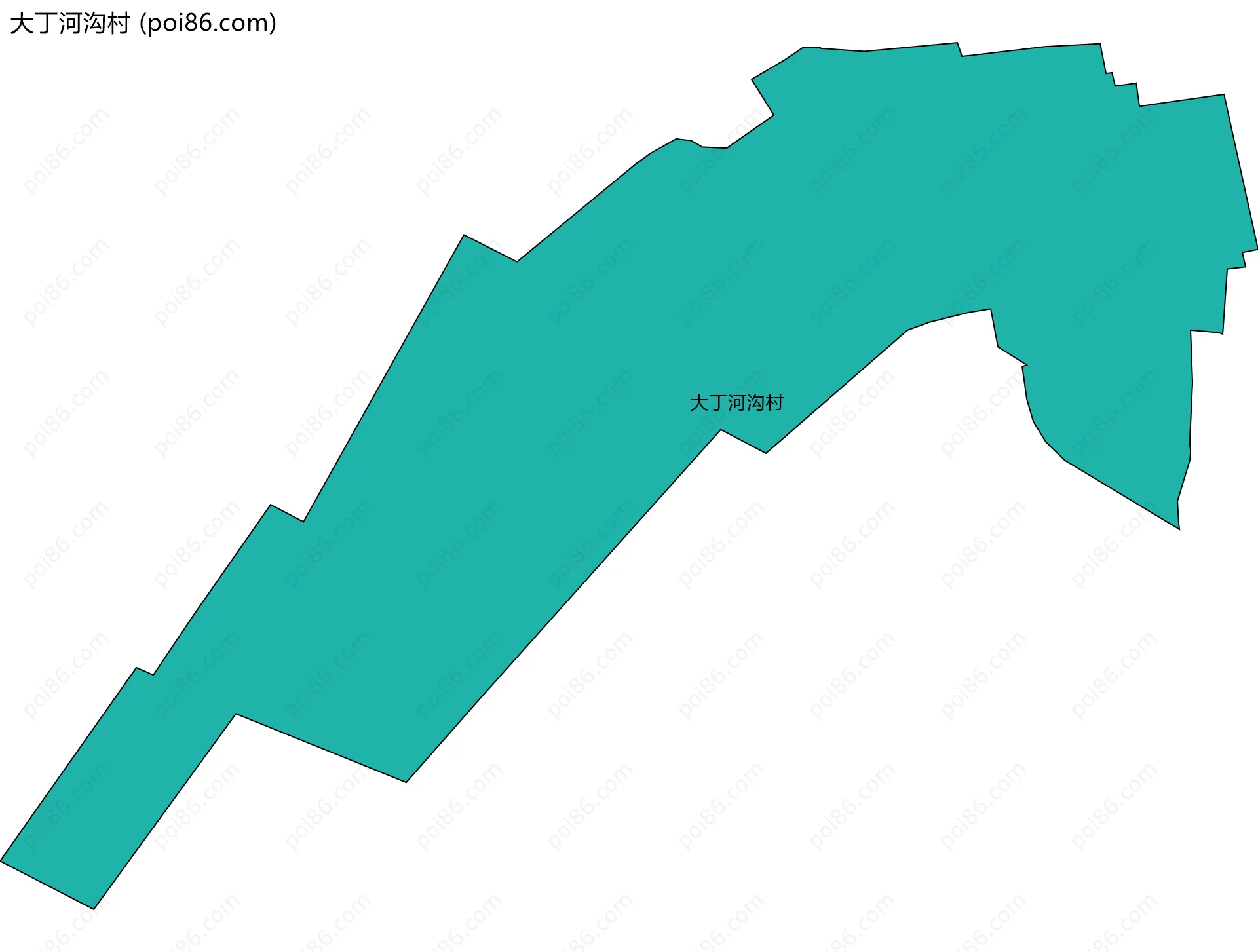 大丁河沟村边界地图