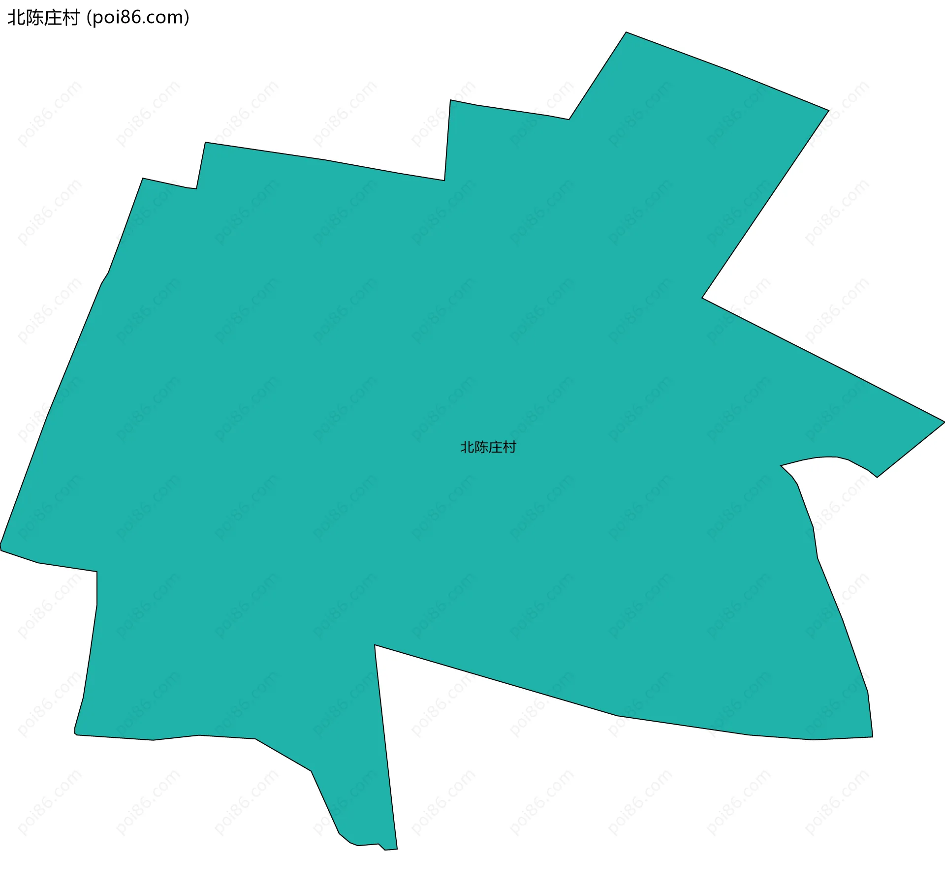 北陈庄村边界地图