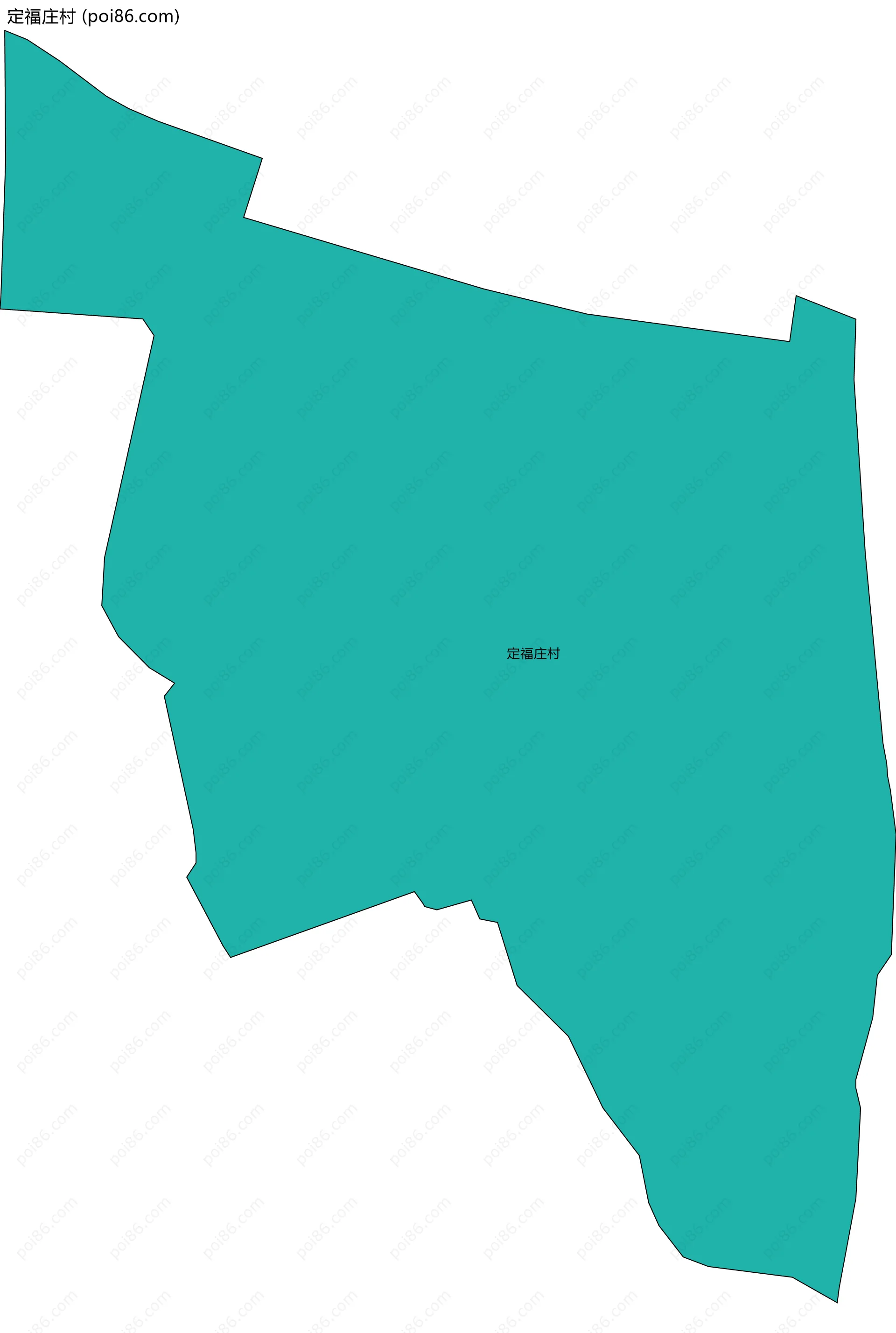 定福庄村边界地图