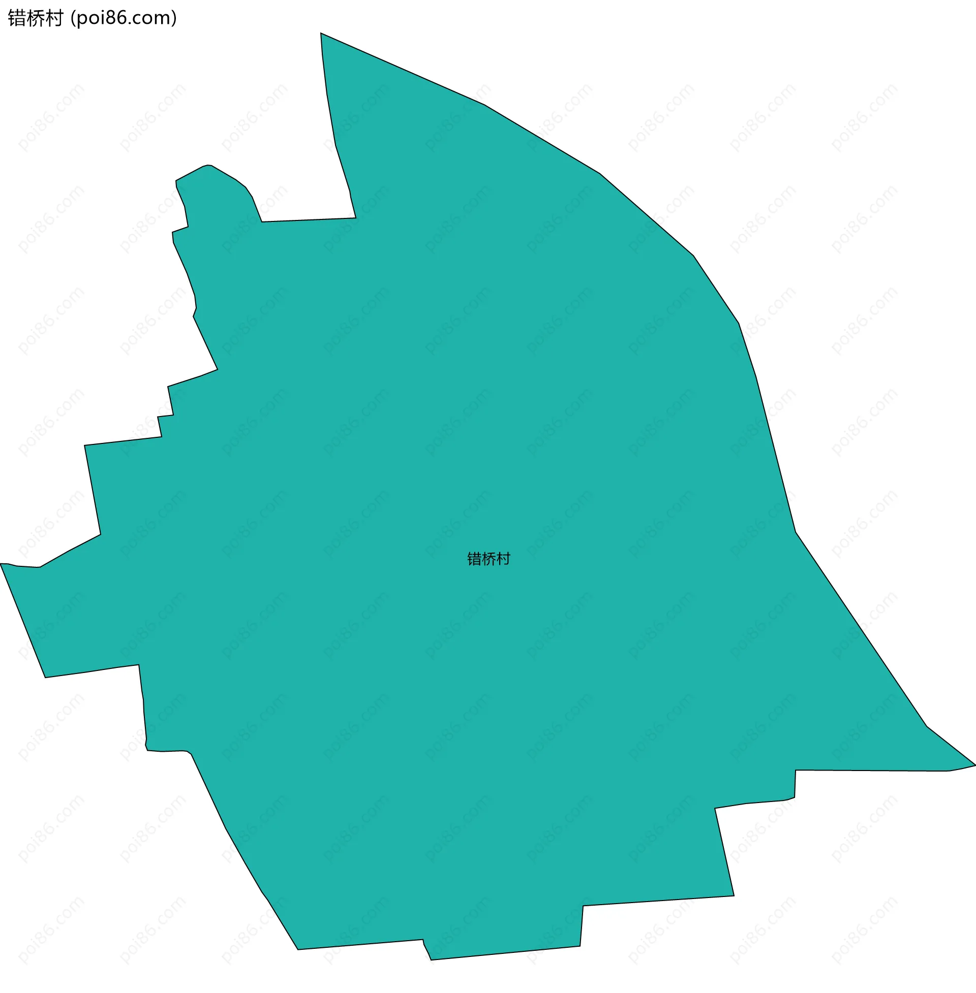 错桥村边界地图