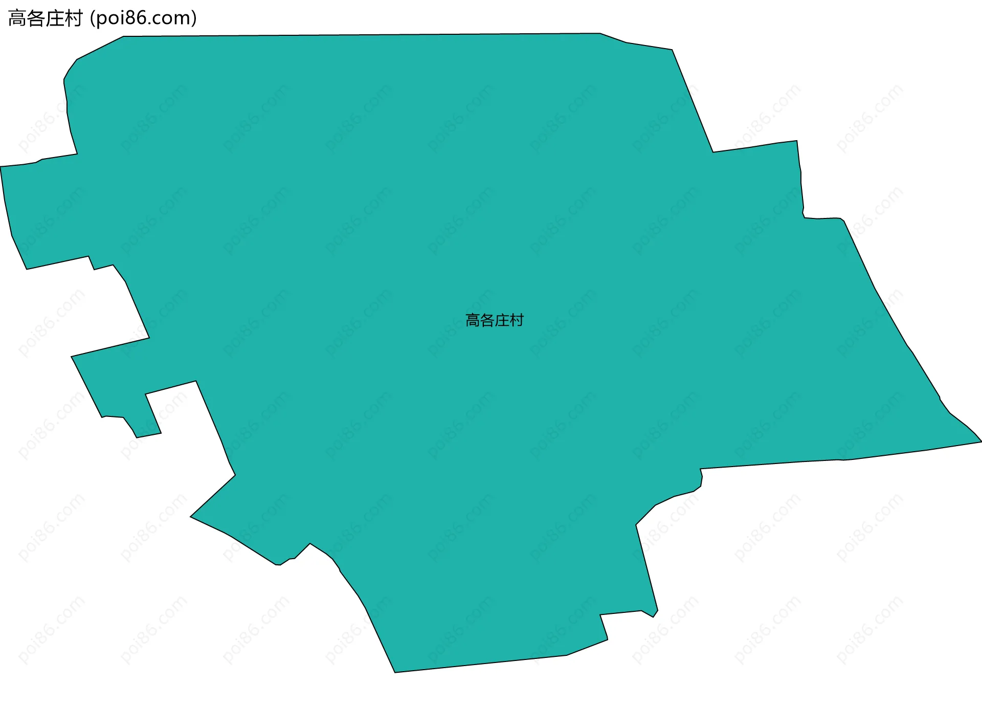高各庄村边界地图