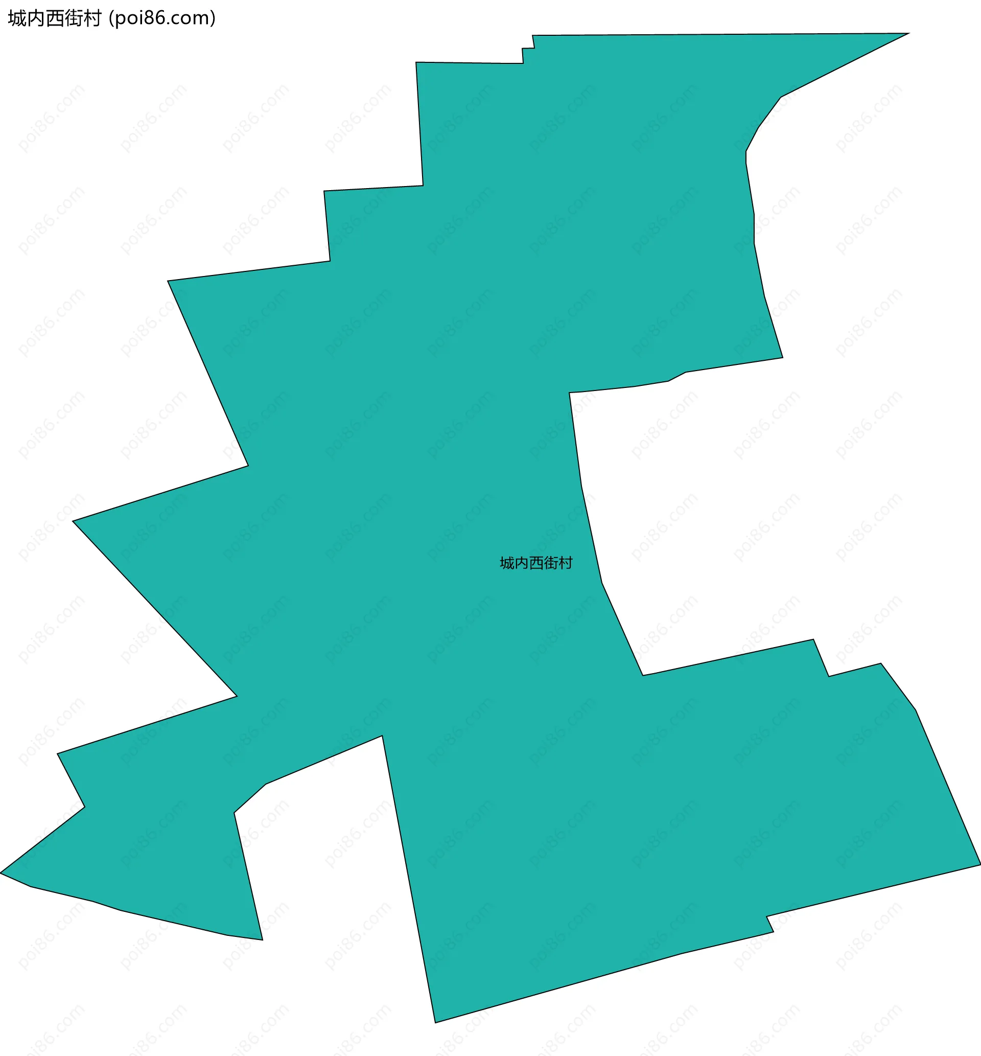 城内西街村边界地图