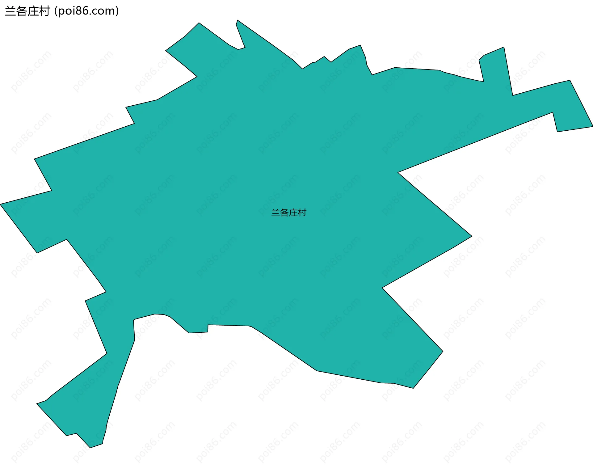 兰各庄村边界地图