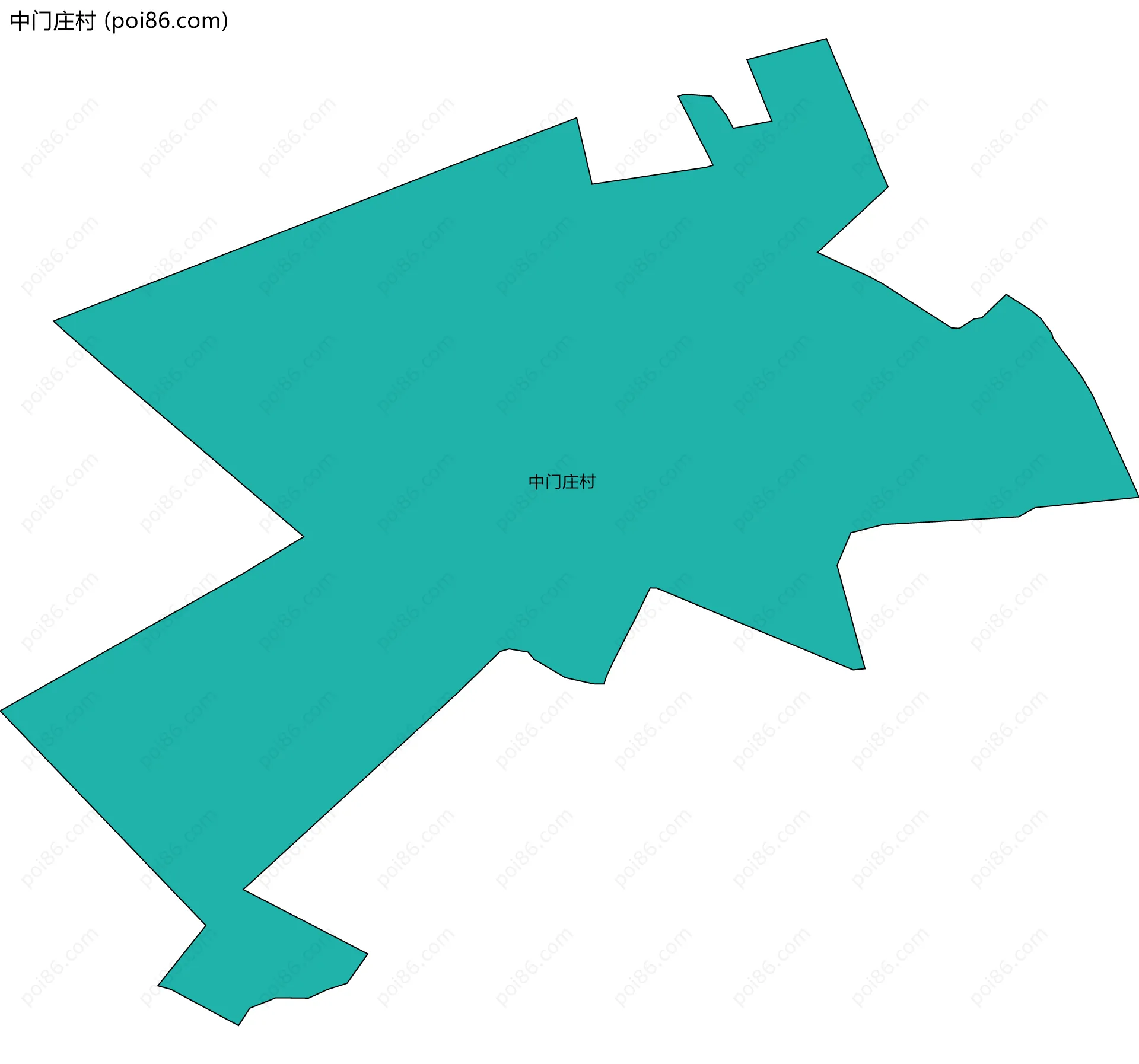 中门庄村边界地图