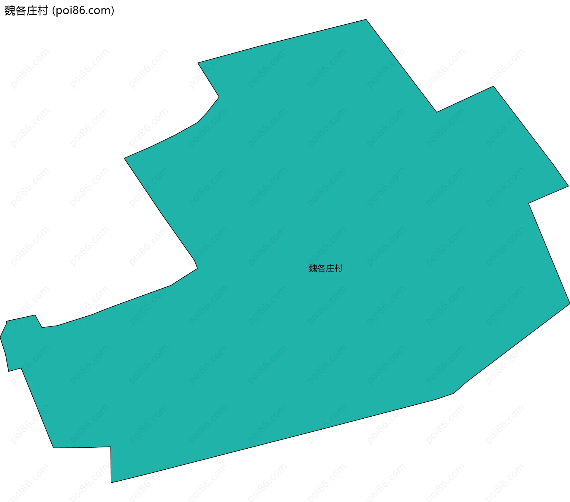魏各庄村边界地图