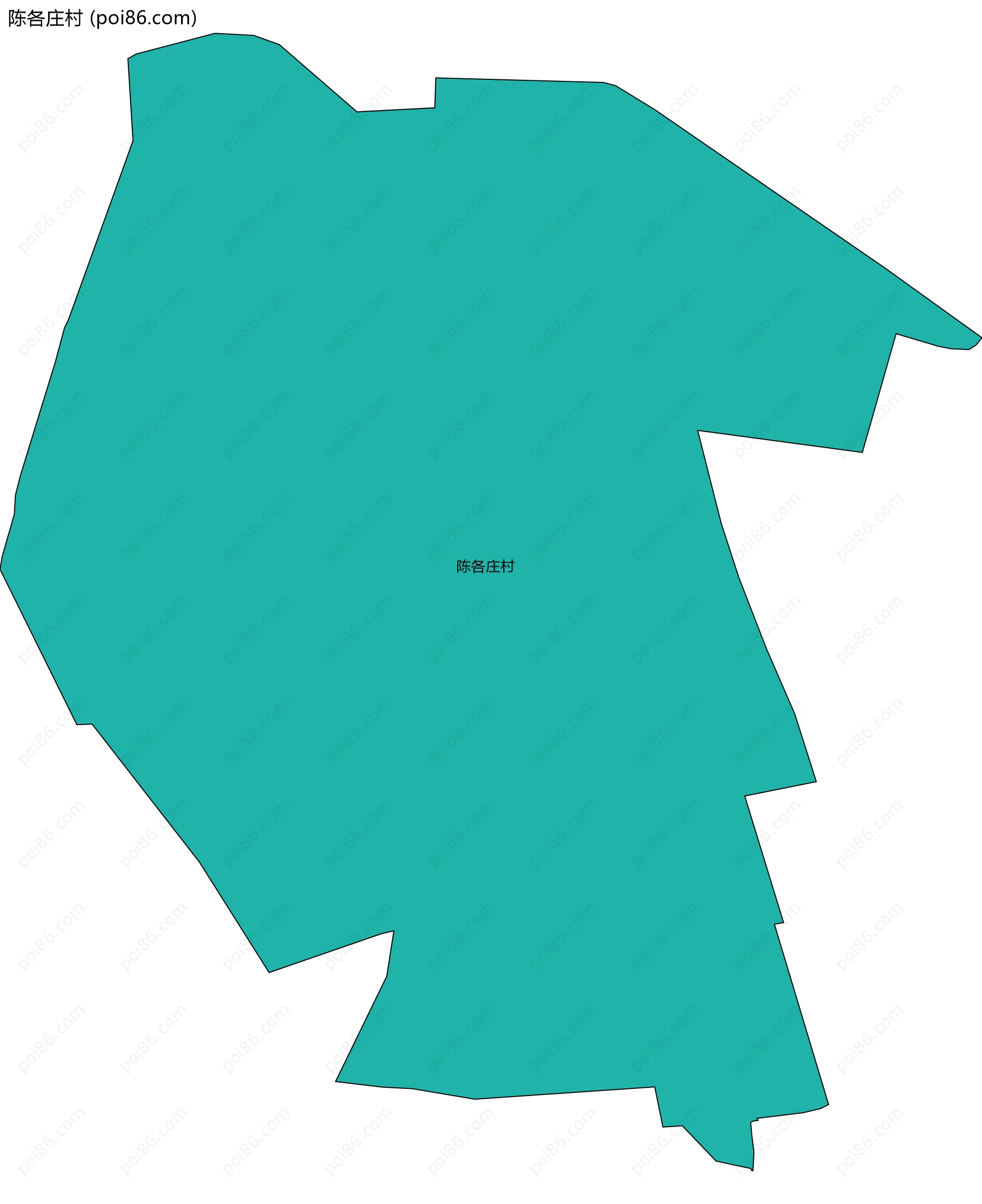 陈各庄村边界地图