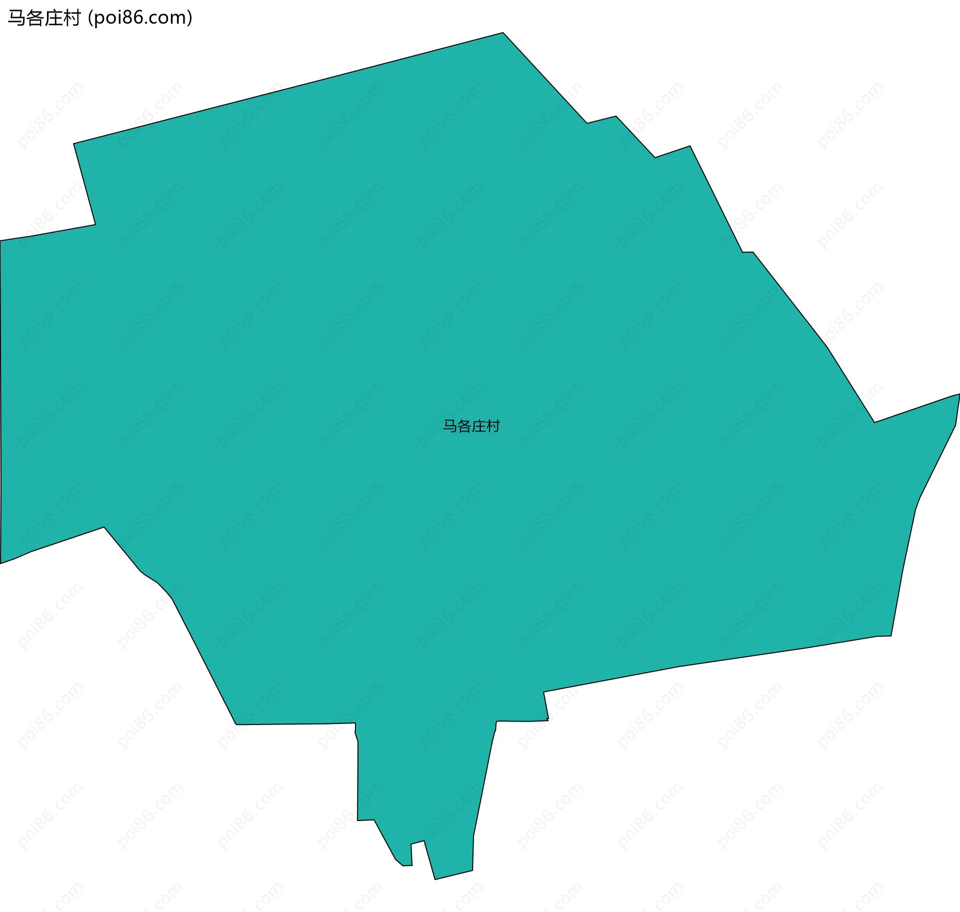 马各庄村边界地图